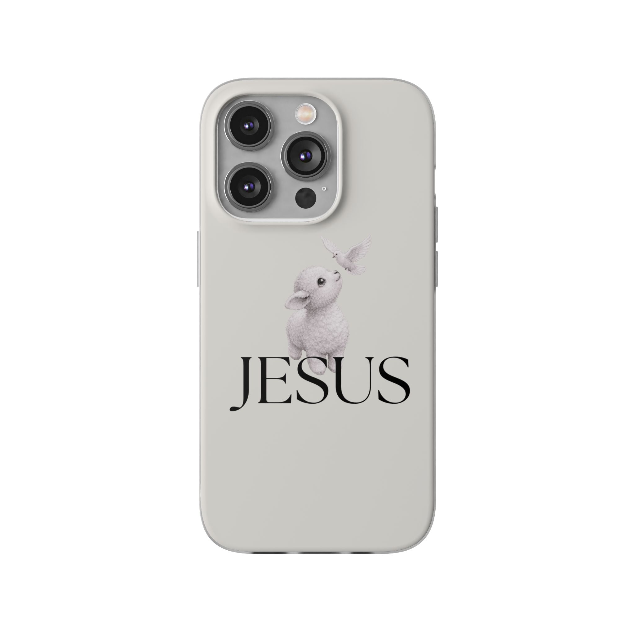 Jesus Lamb Phone Case - Christian Faith iPhone Case with Dove