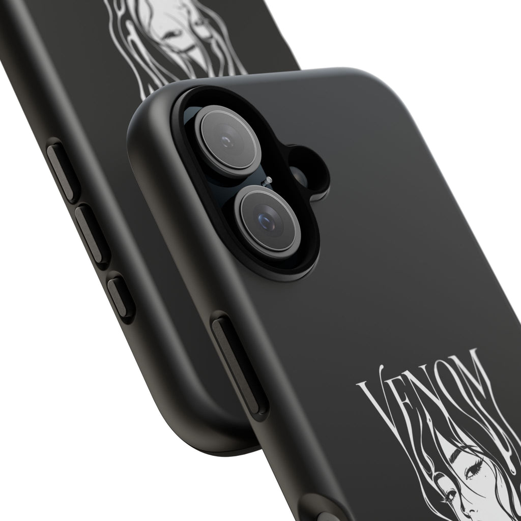 Venom Goth Phone Case — Black Protective Tough Case with Dark Femme Artwork
