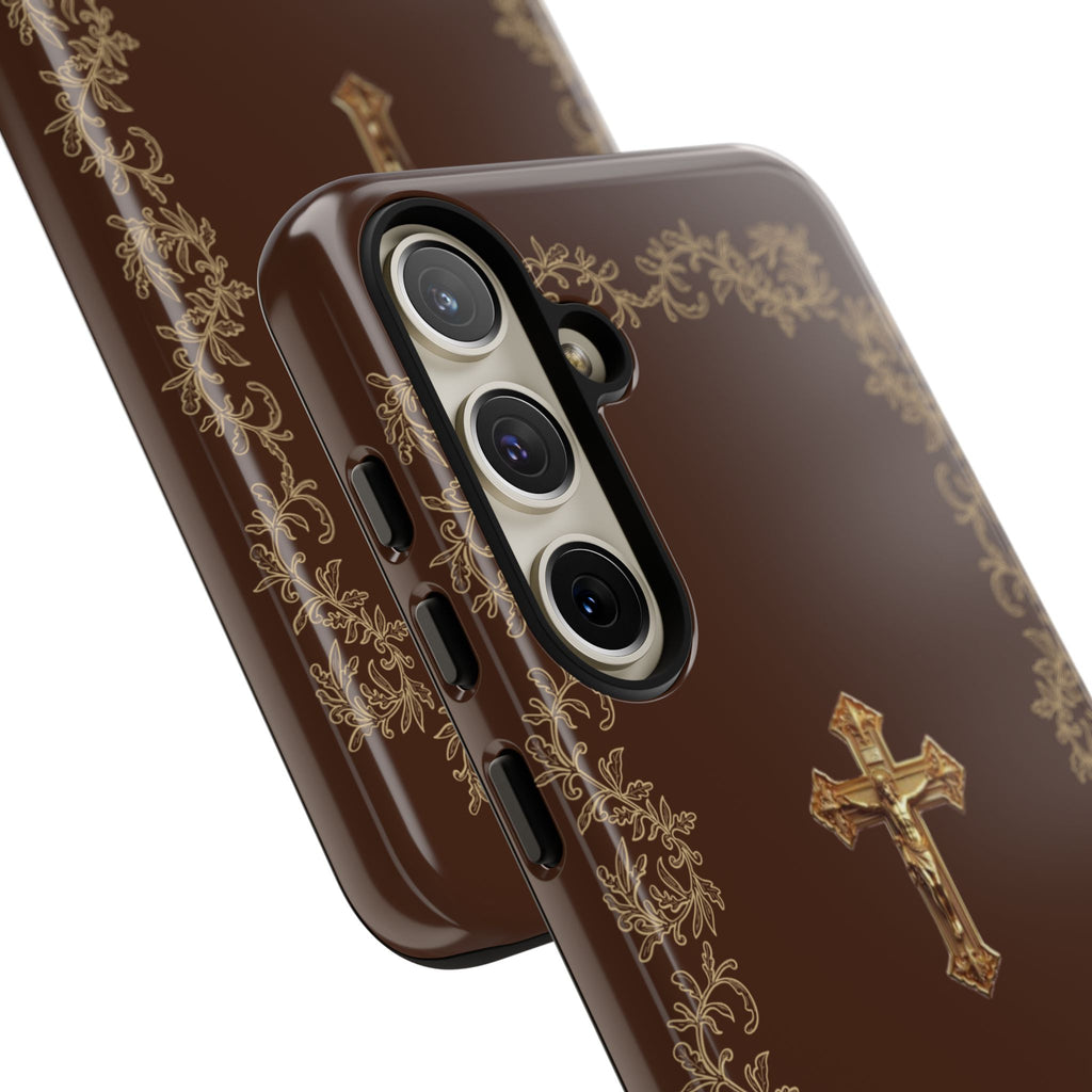 Gold Cross Bible – Christian Tough Phone Case