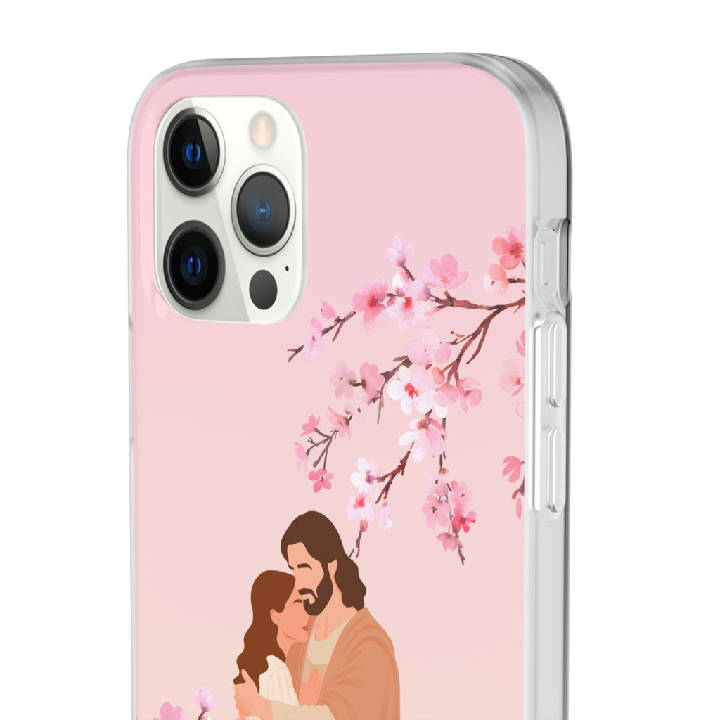 God Is Our Refuge – Psalm 46:1 Cherry Blossom Christian Flexi Phone Case