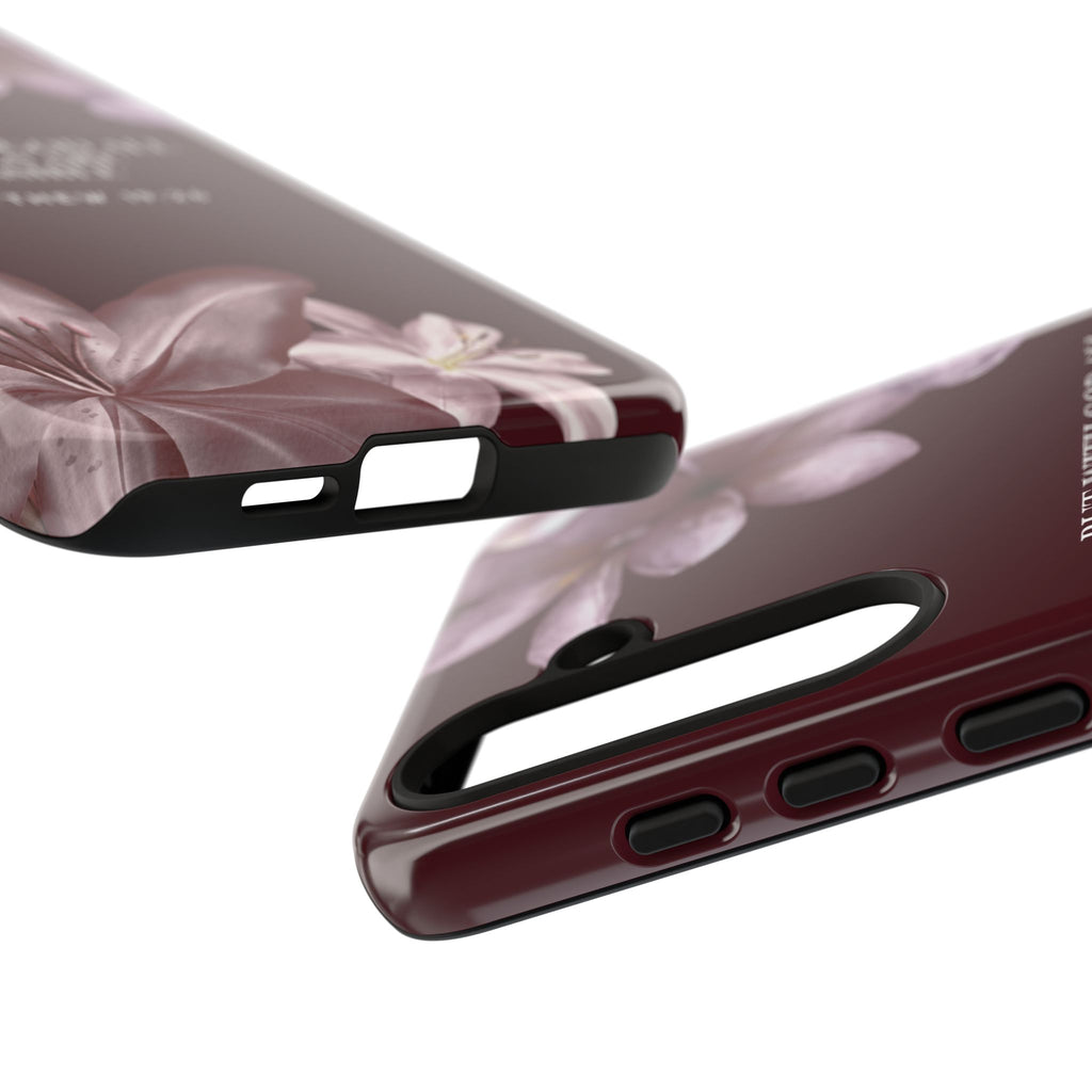 But With God All Things Are Possible — Floral Bible Verse Christian Tough Phone Case