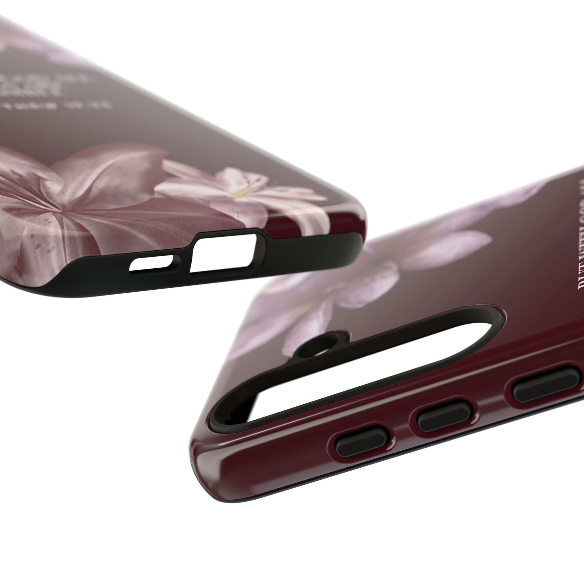 But With God All Things Are Possible — Floral Bible Verse Christian Tough Phone Case