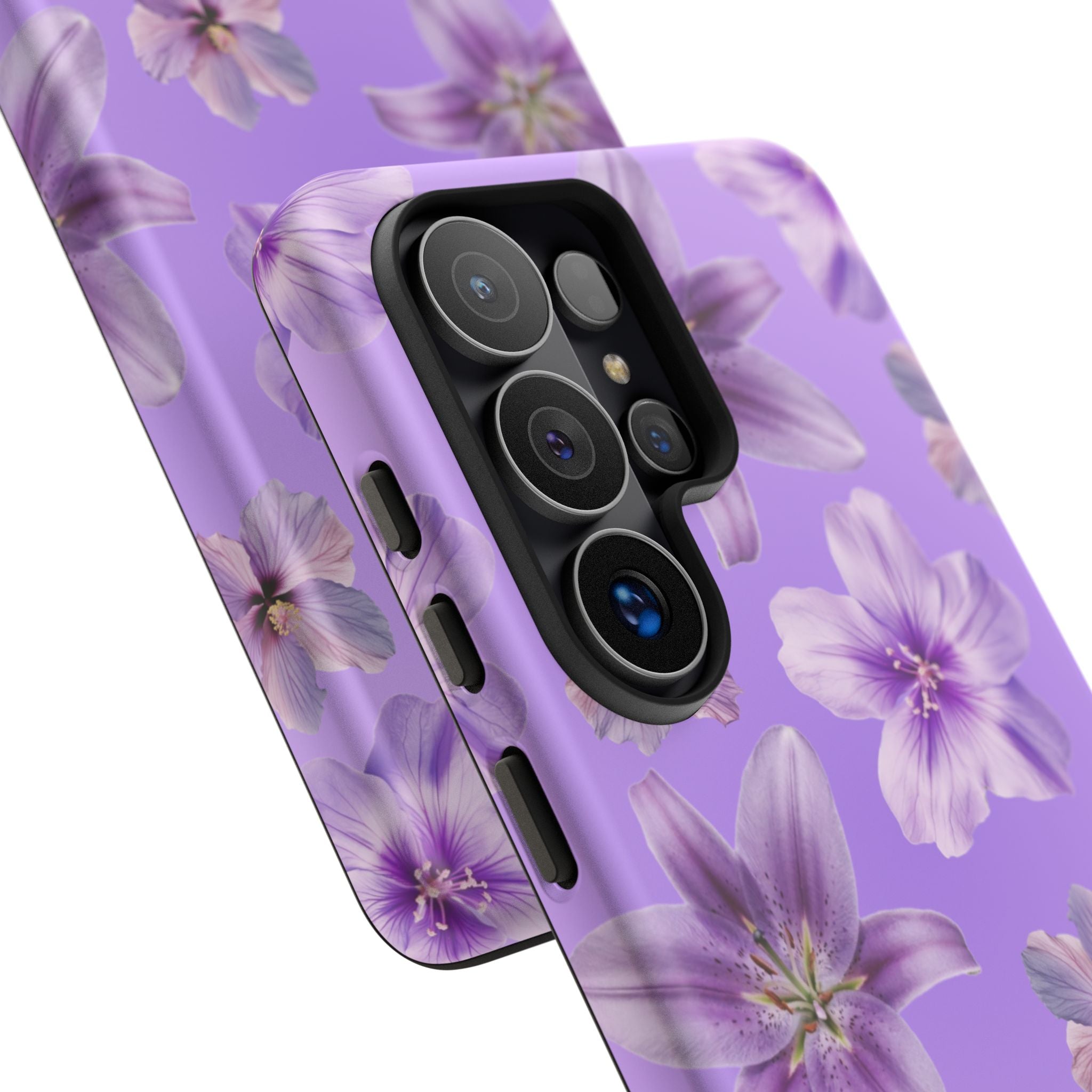 Floral Lavender Tough Phone Case – Purple Blossom Protective Cover