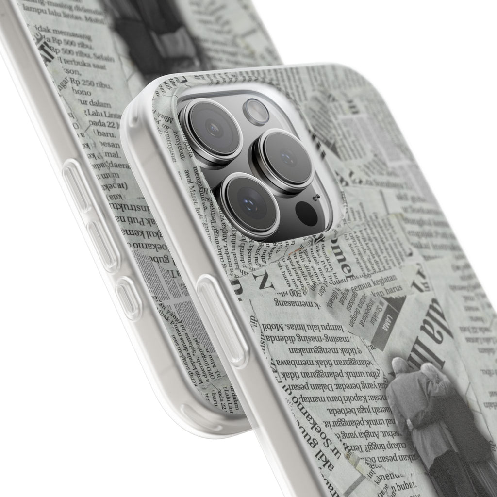 Newspaper Collage 'Until The End' Phone Case - Romantic Vintage iPhone Cover