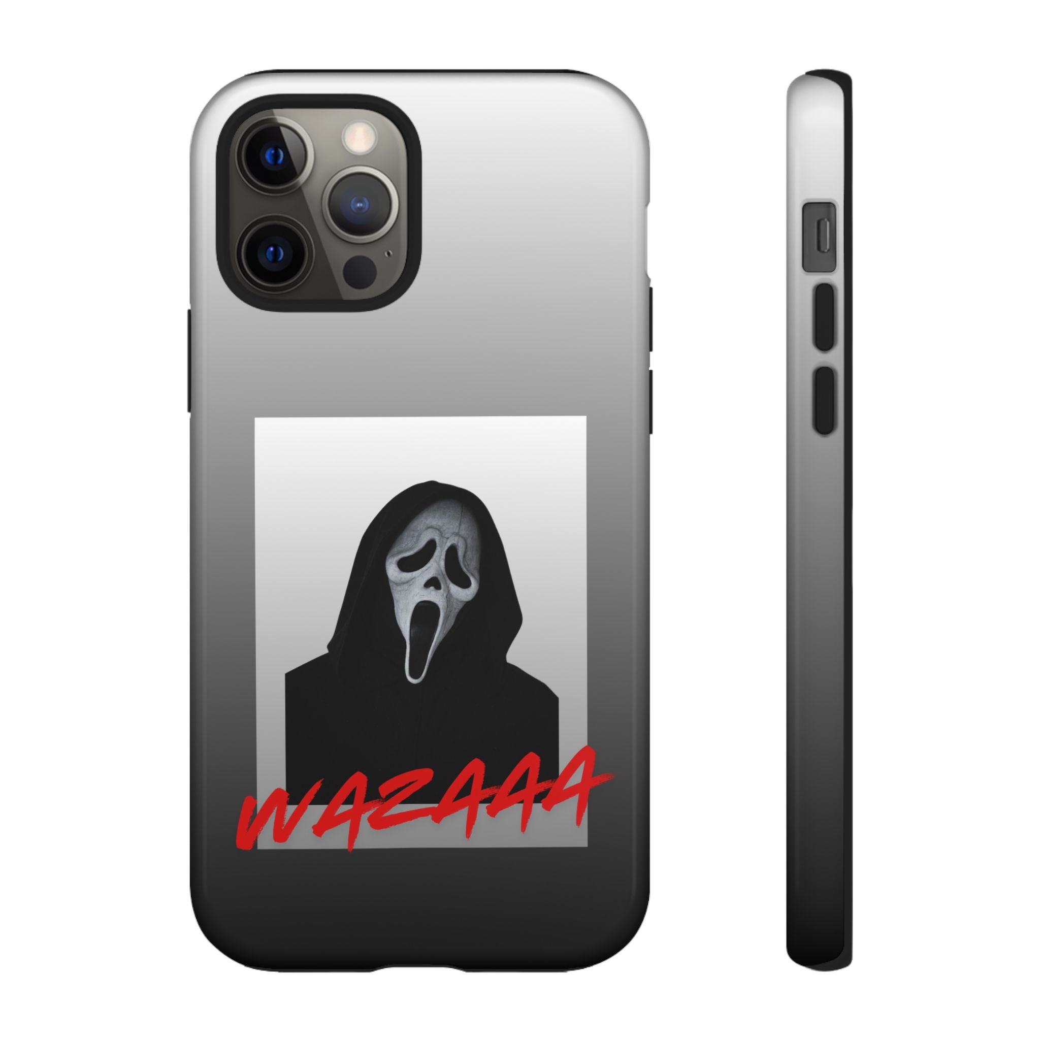 Scream Mask Phone Case – 'WAZAAA' Horror Movie Protective Cover