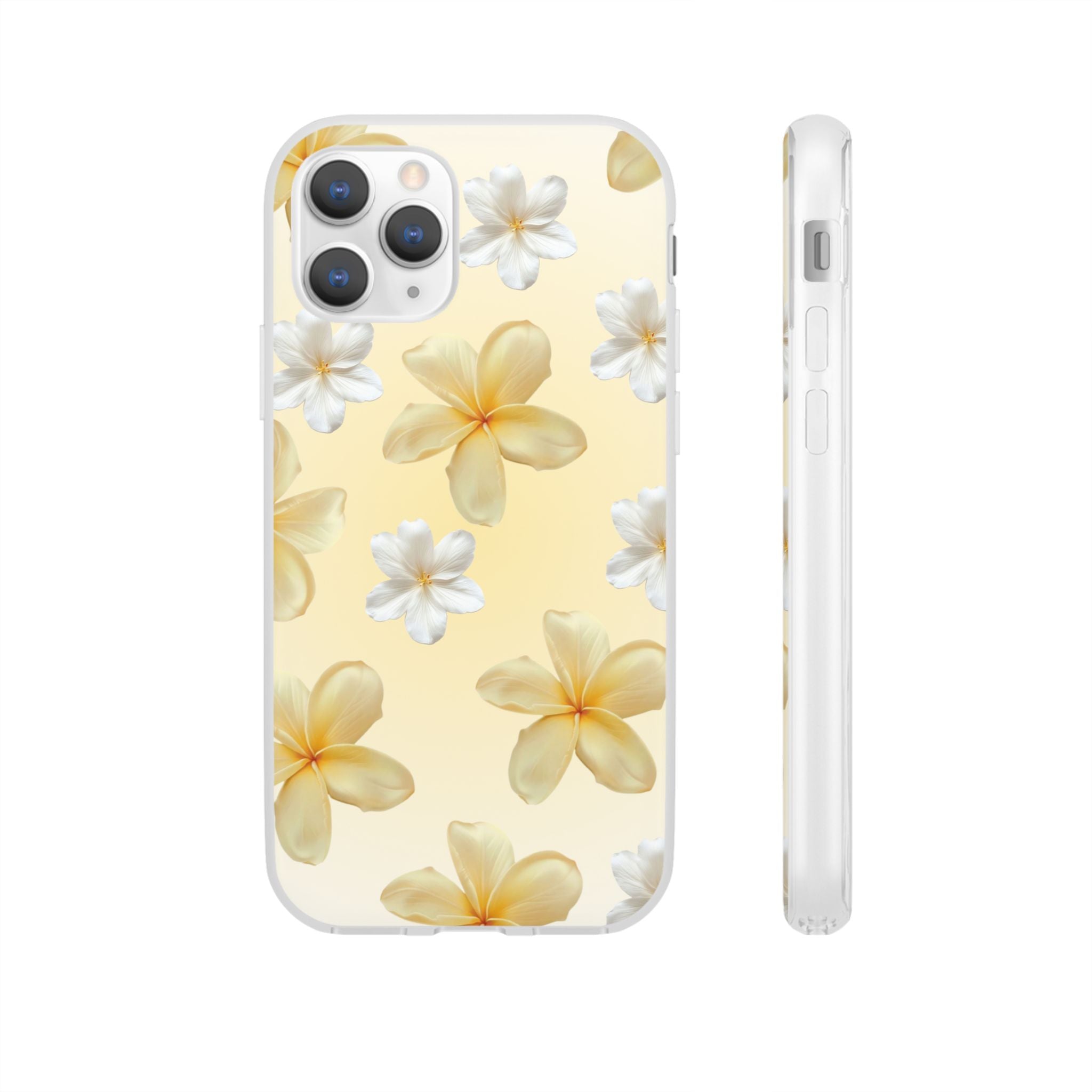 Plumeria Floral Phone Case — Yellow Tropical Flower Protective Case