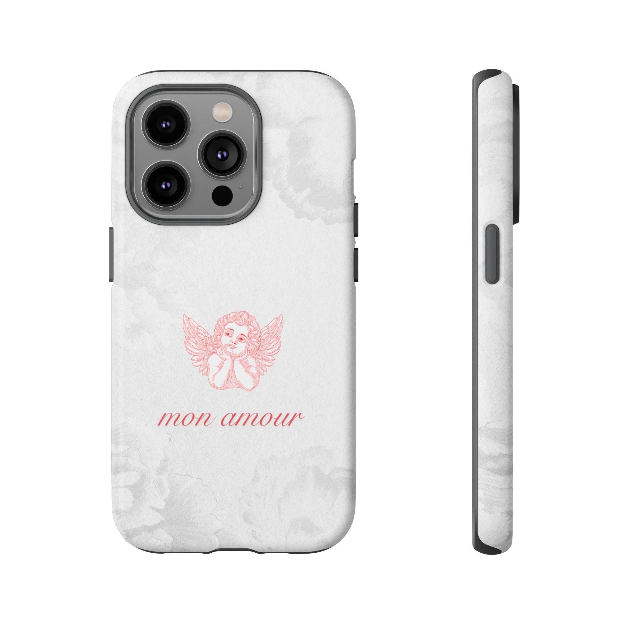 Tough Case — 'mon amour' Pink Cherub Floral Phone Case