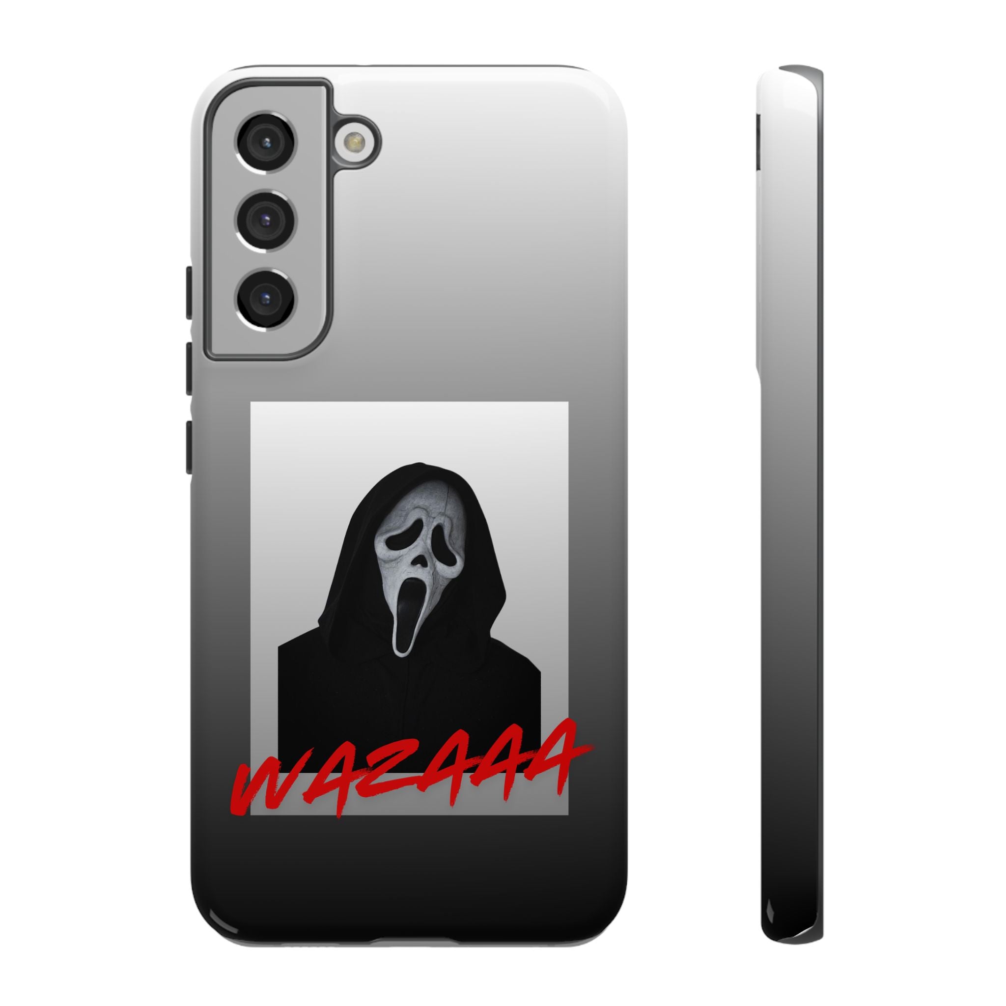Scream Mask Phone Case – 'WAZAAA' Horror Movie Protective Cover