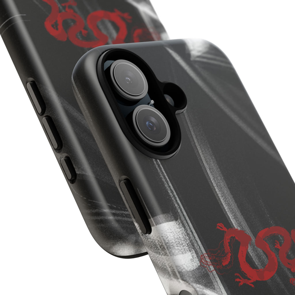 Phone Case — Black Abstract Smoke Design