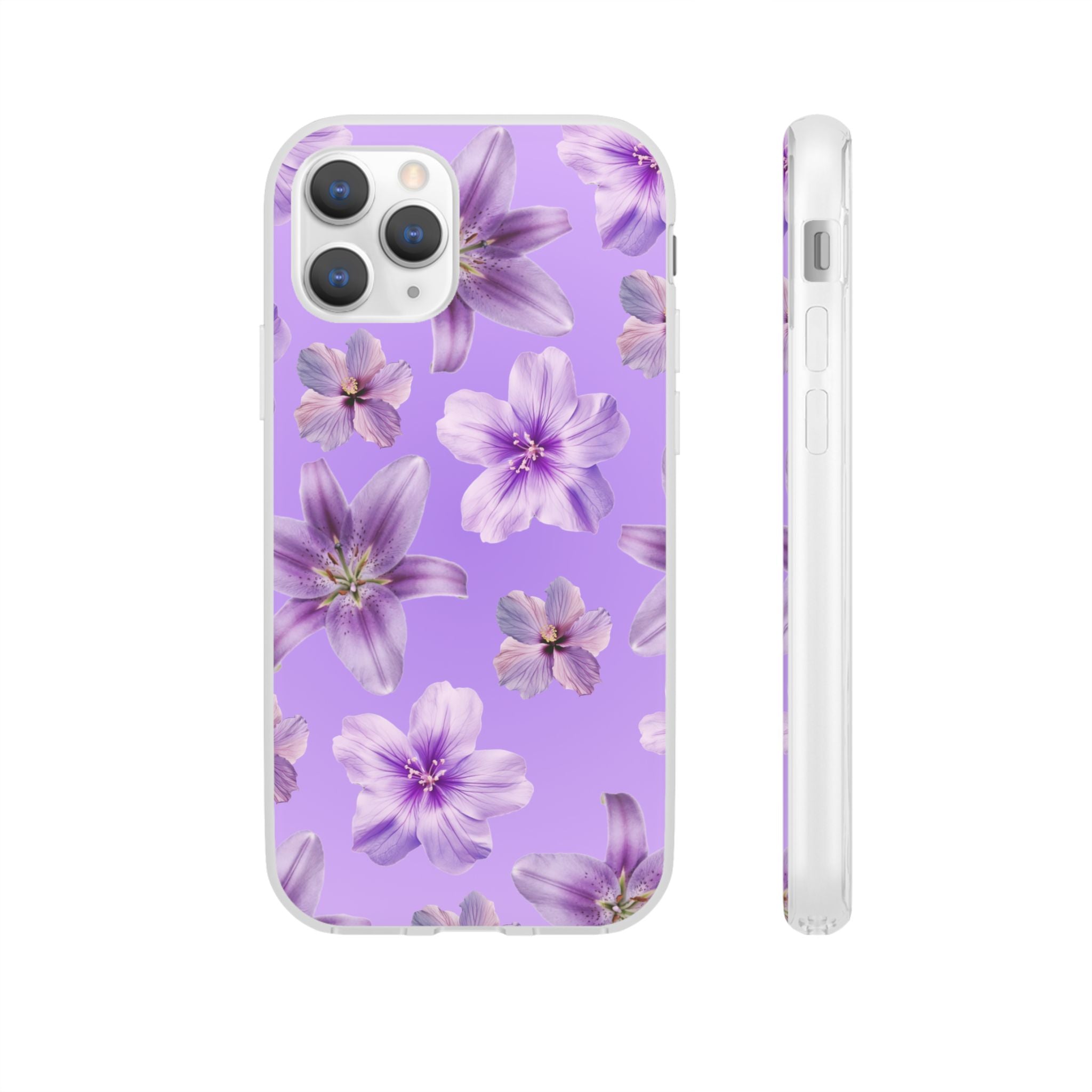 Purple Floral Phone Case — Lavender Blossom Flexi Case