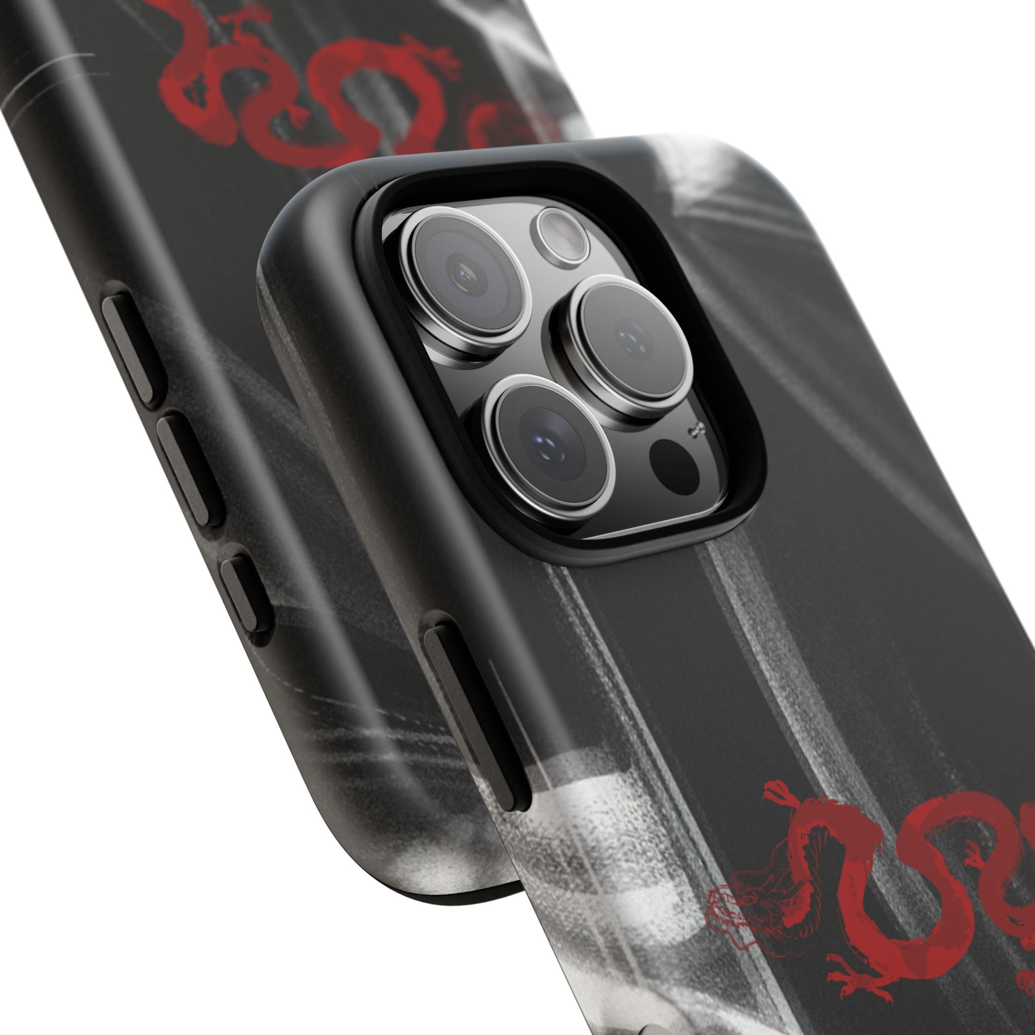 Phone Case — Black Abstract Smoke Design