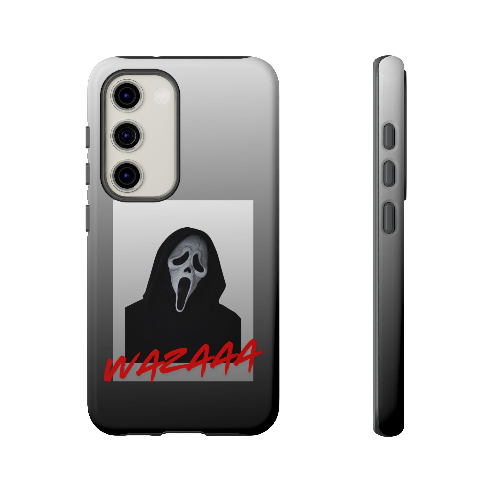 Scream Mask Phone Case – 'WAZAAA' Horror Movie Protective Cover