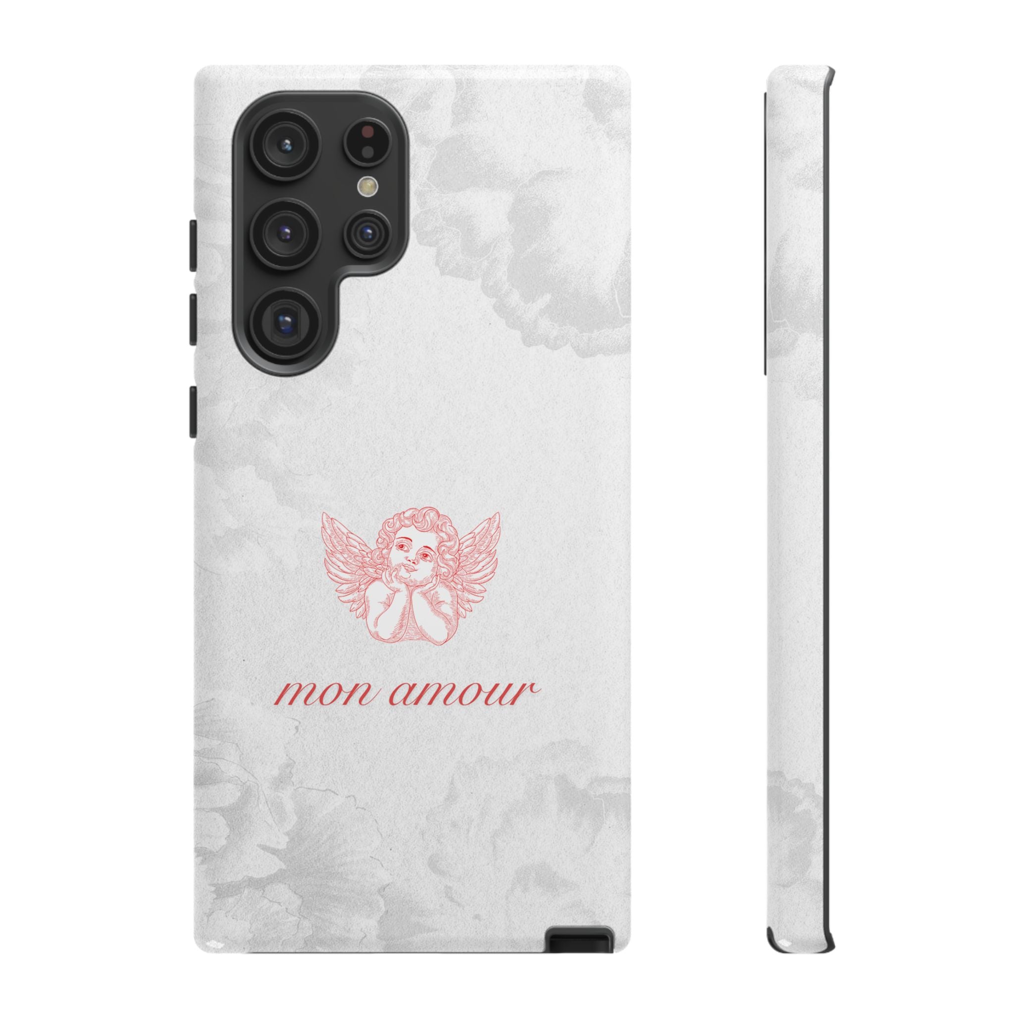 Tough Case — 'mon amour' Pink Cherub Floral Phone Case