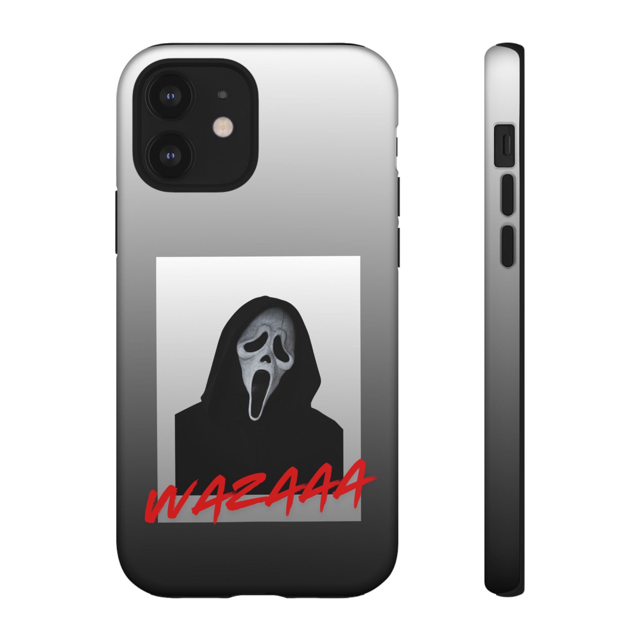 Scream Mask Phone Case – 'WAZAAA' Horror Movie Protective Cover