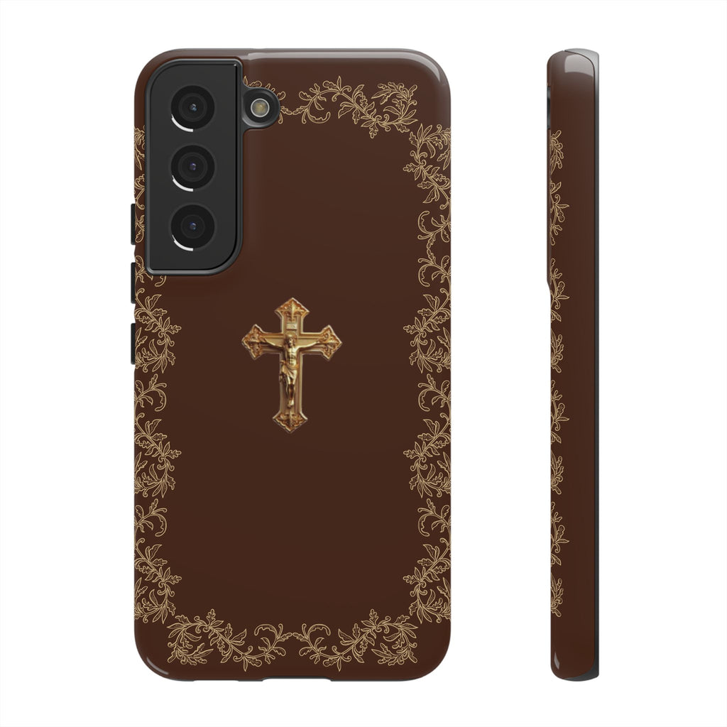 Gold Cross Bible - Christian Tough Phone Case
