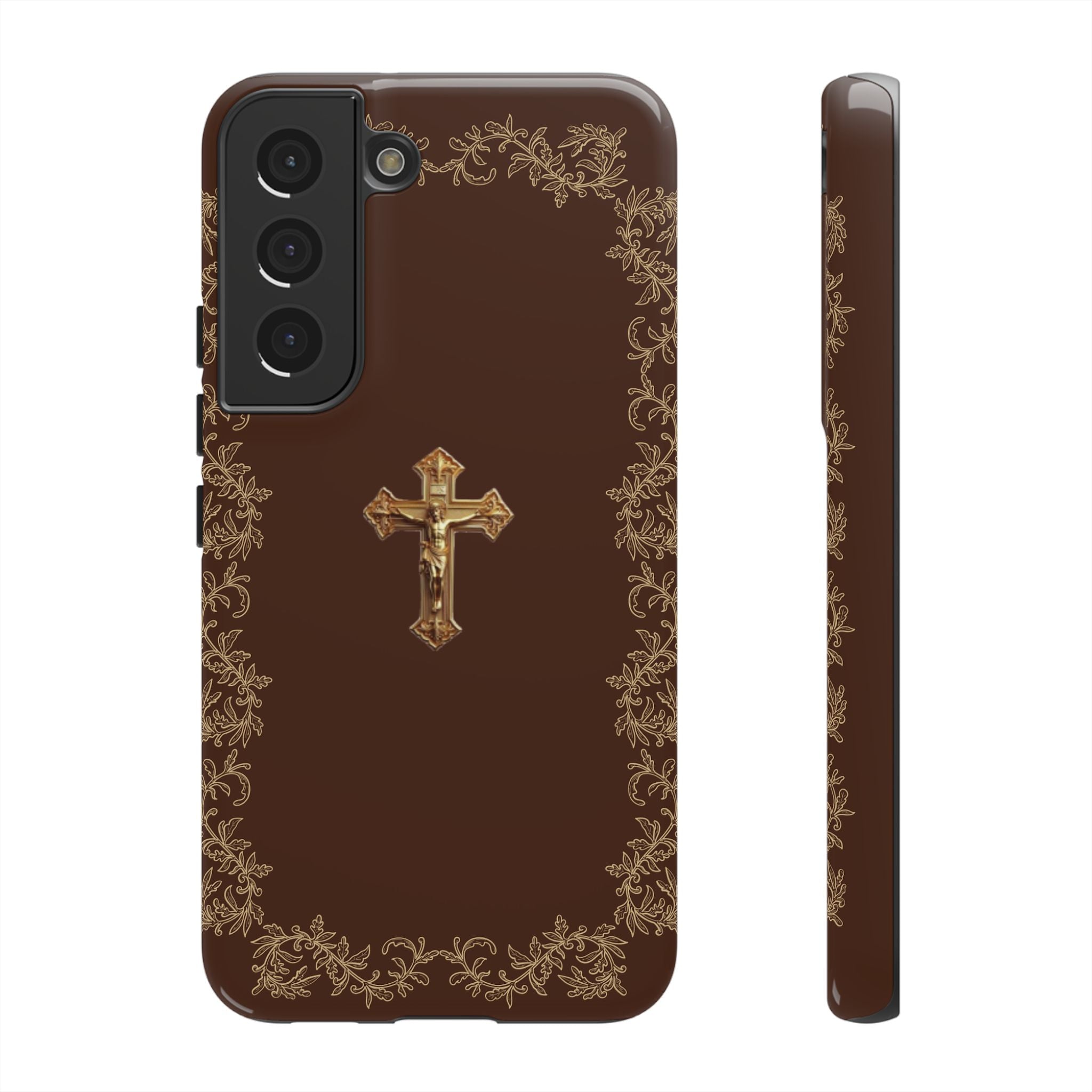 Gold Cross Bible – Christian Tough Phone Case