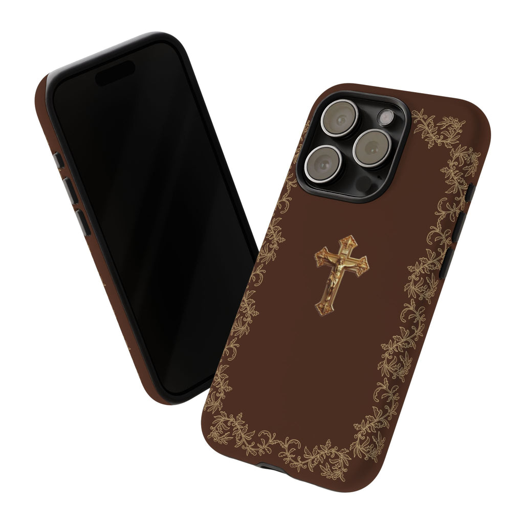 Gold Cross Bible – Christian Tough Phone Case