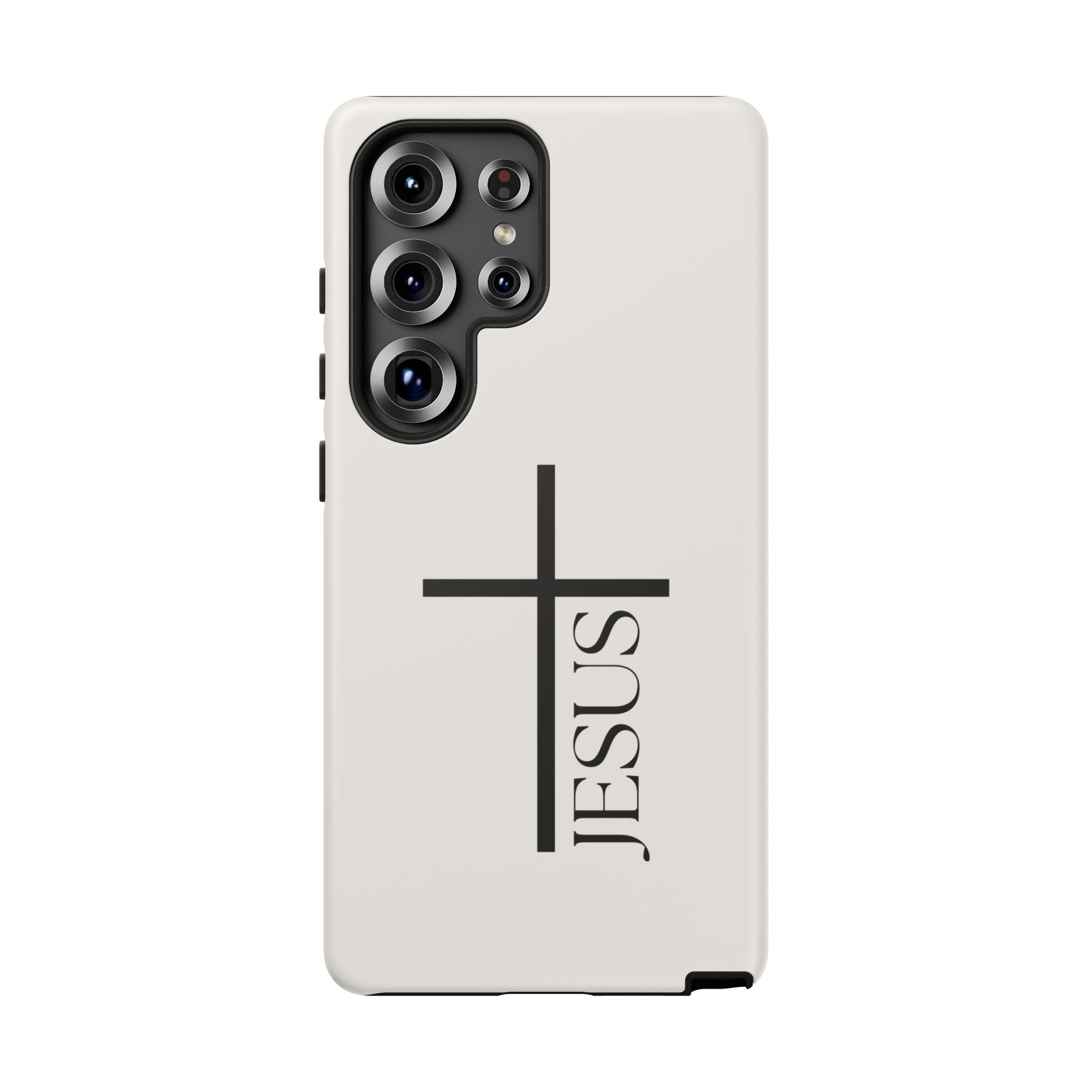 Christian Cross Phone Case - JESUS Vertical Minimalist iPhone Cover