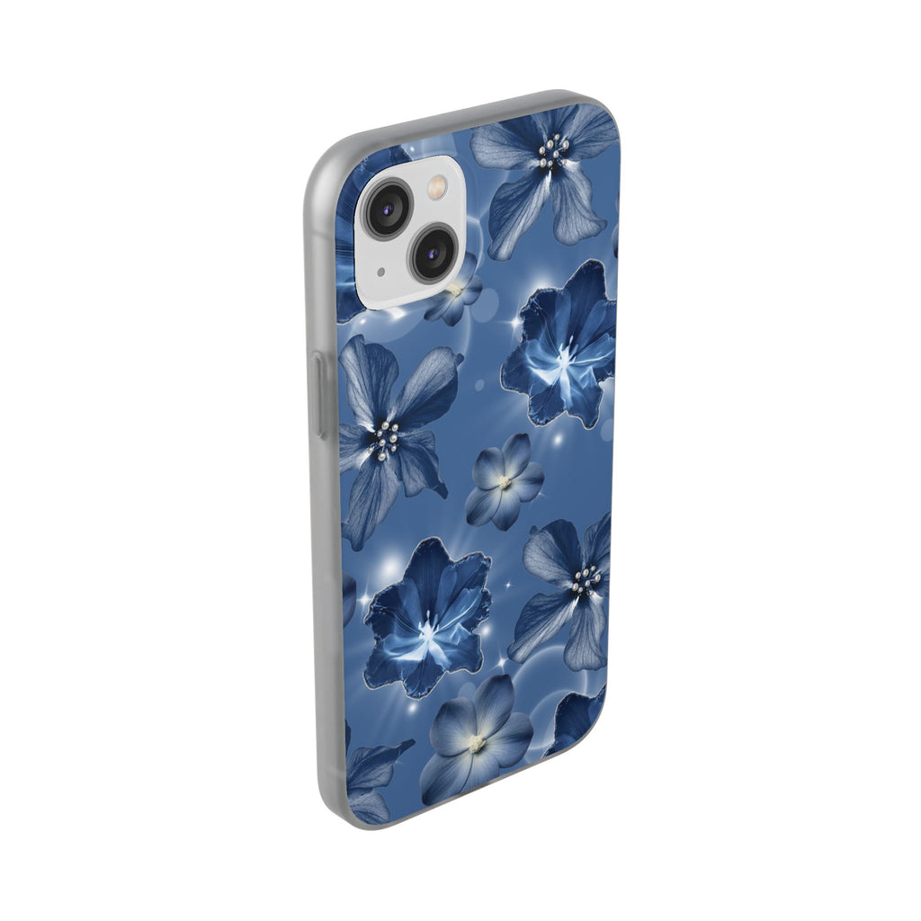 Blue Floral Phone Case — Soft Blue Blossoms Pattern for iPhone