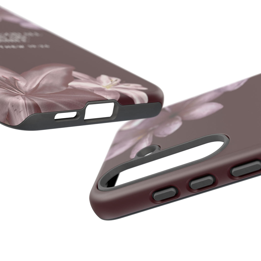 But With God All Things Are Possible — Floral Bible Verse Christian Tough Phone Case