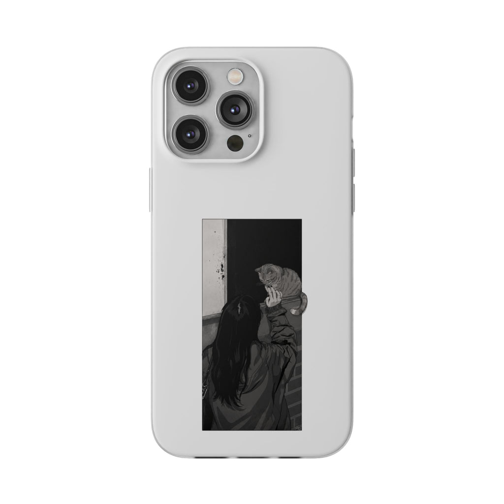 Black & White Cat Window Art Flexi Case