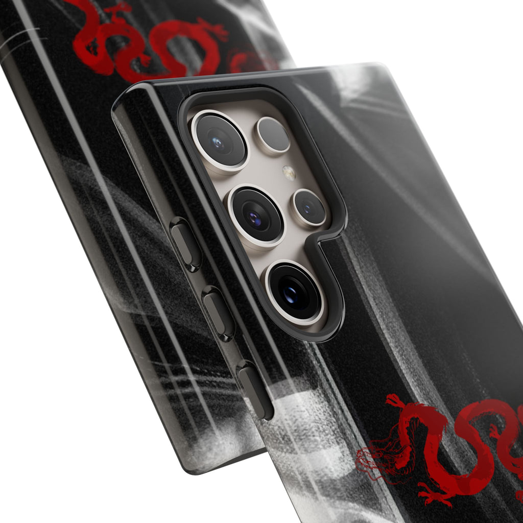 Phone Case — Black Abstract Smoke Design