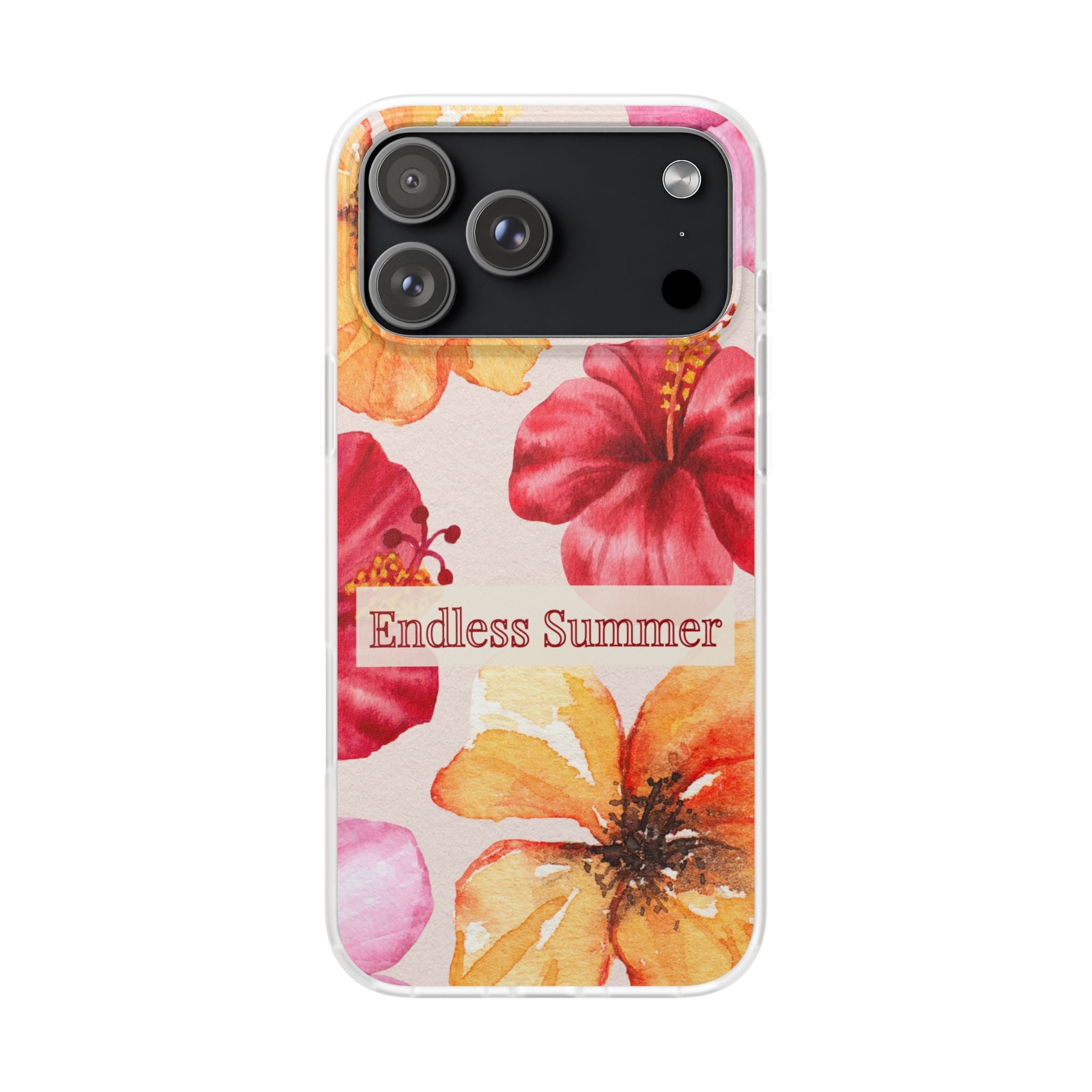 Phone Case - 'Endless Summer' Floral Watercolor Protective Flexi Case