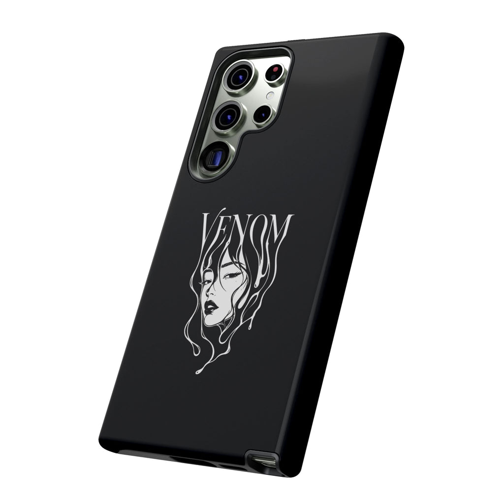 Venom Goth Phone Case — Black Protective Tough Case with Dark Femme Artwork