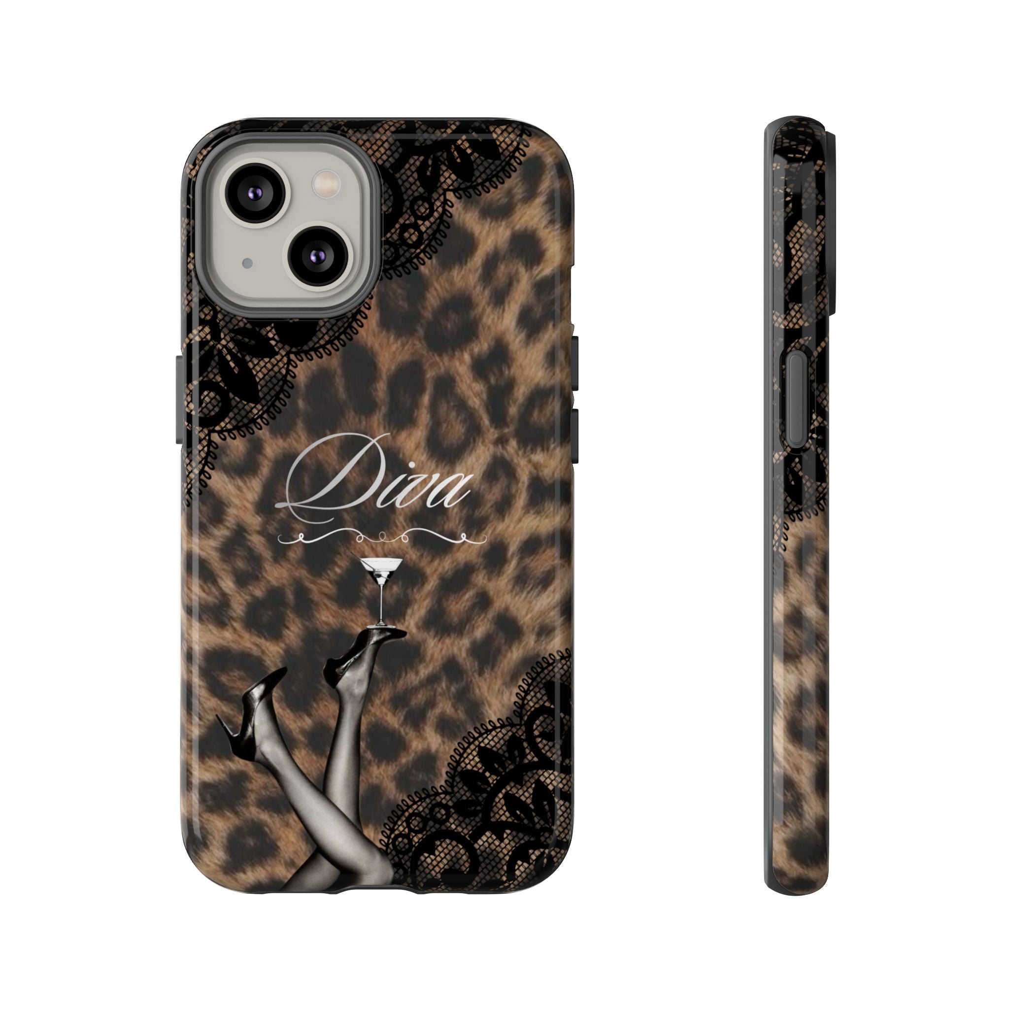 Leopard Lace 'Diva' Tough Phone Case
