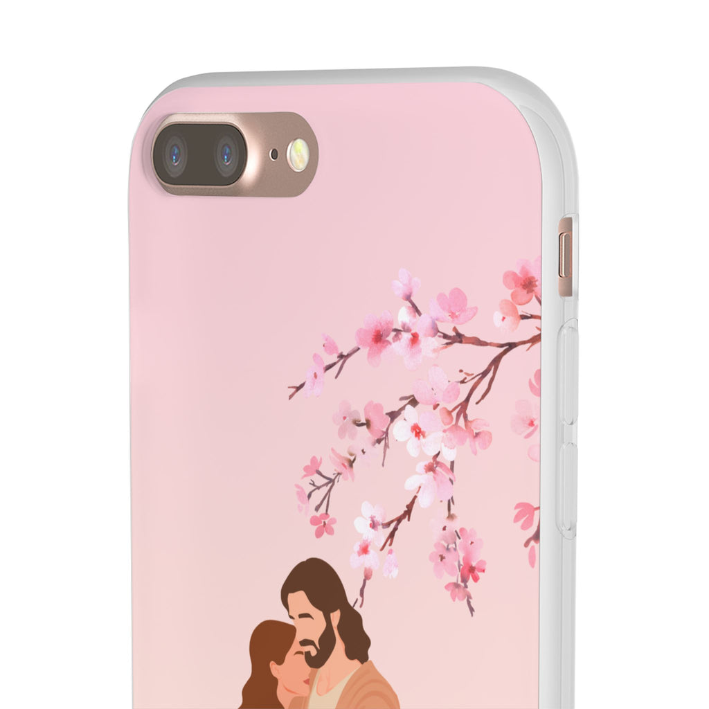 God Is Our Refuge – Psalm 46:1 Cherry Blossom Christian Flexi Phone Case