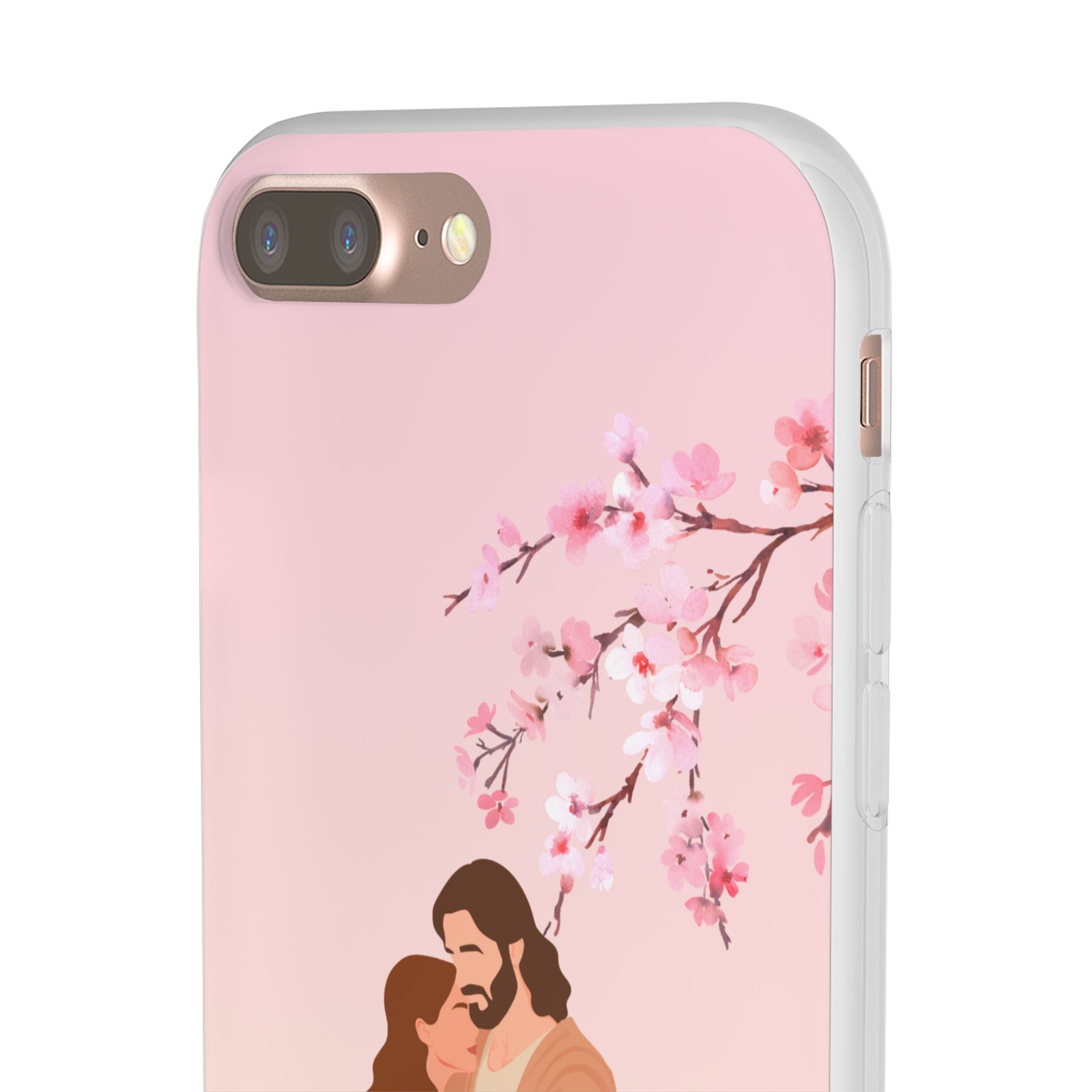 God Is Our Refuge – Psalm 46:1 Cherry Blossom Christian Flexi Phone Case