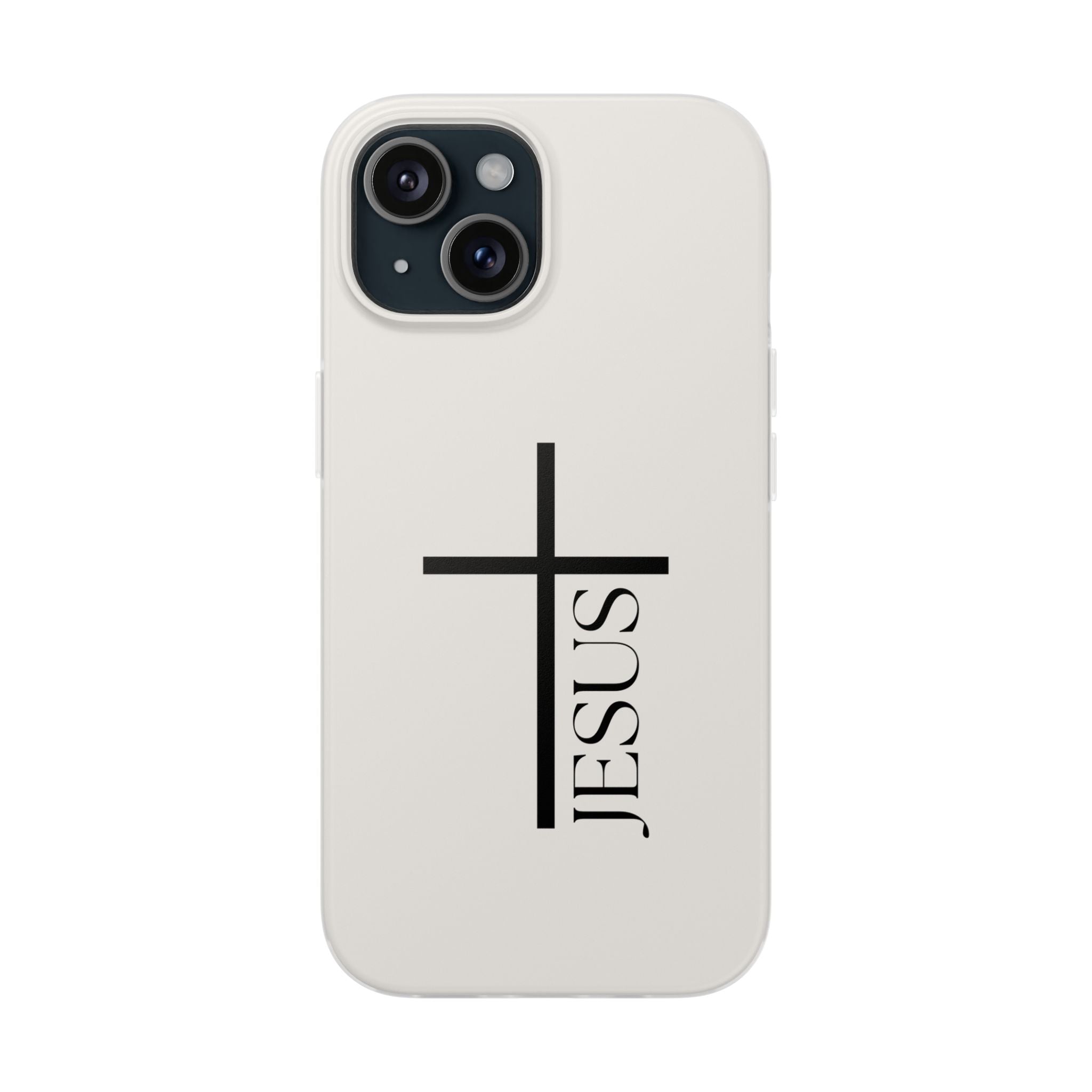 Christian Cross Phone Case - JESUS Vertical Minimalist iPhone Cover