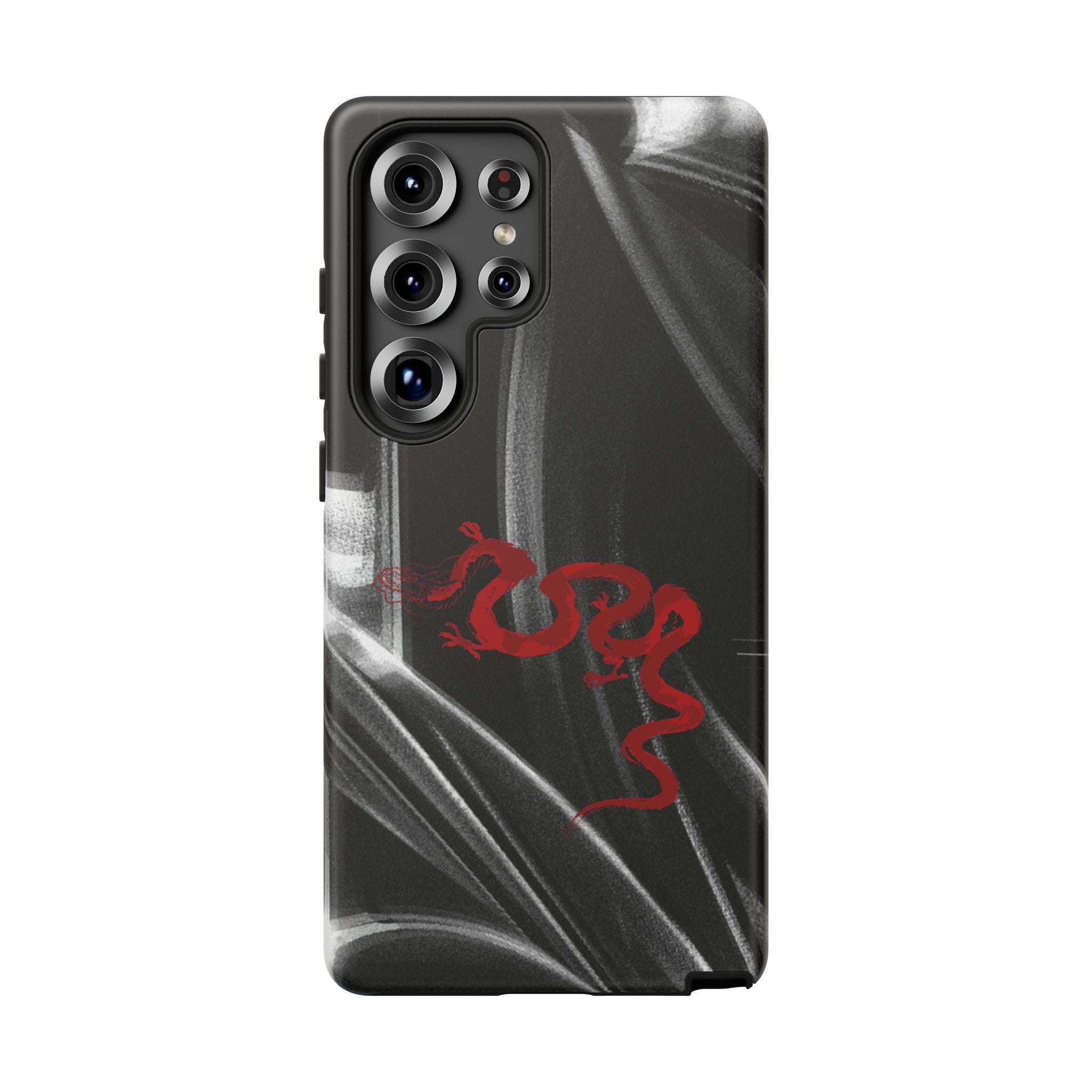 Phone Case — Black Abstract Smoke Design