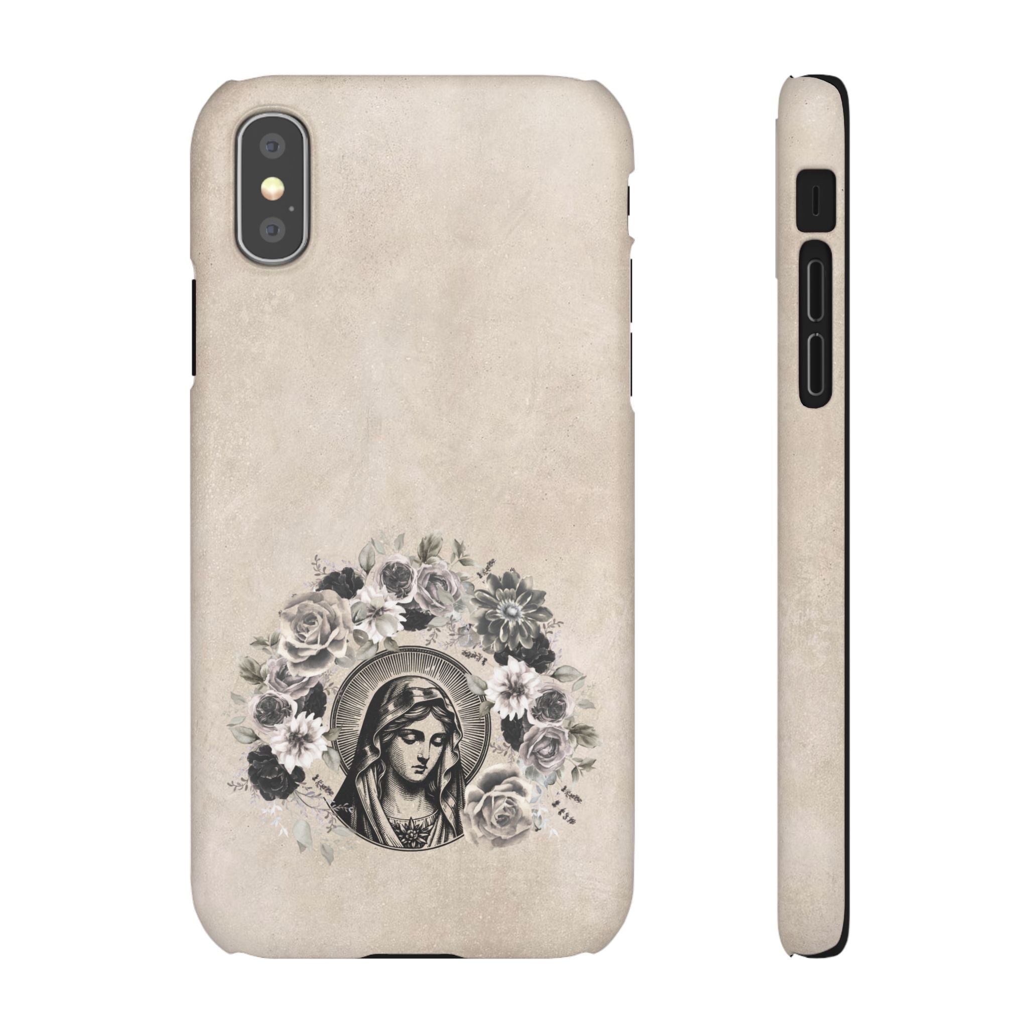 Vintage Madonna Floral Phone Case — Religious iPhone Snap Case