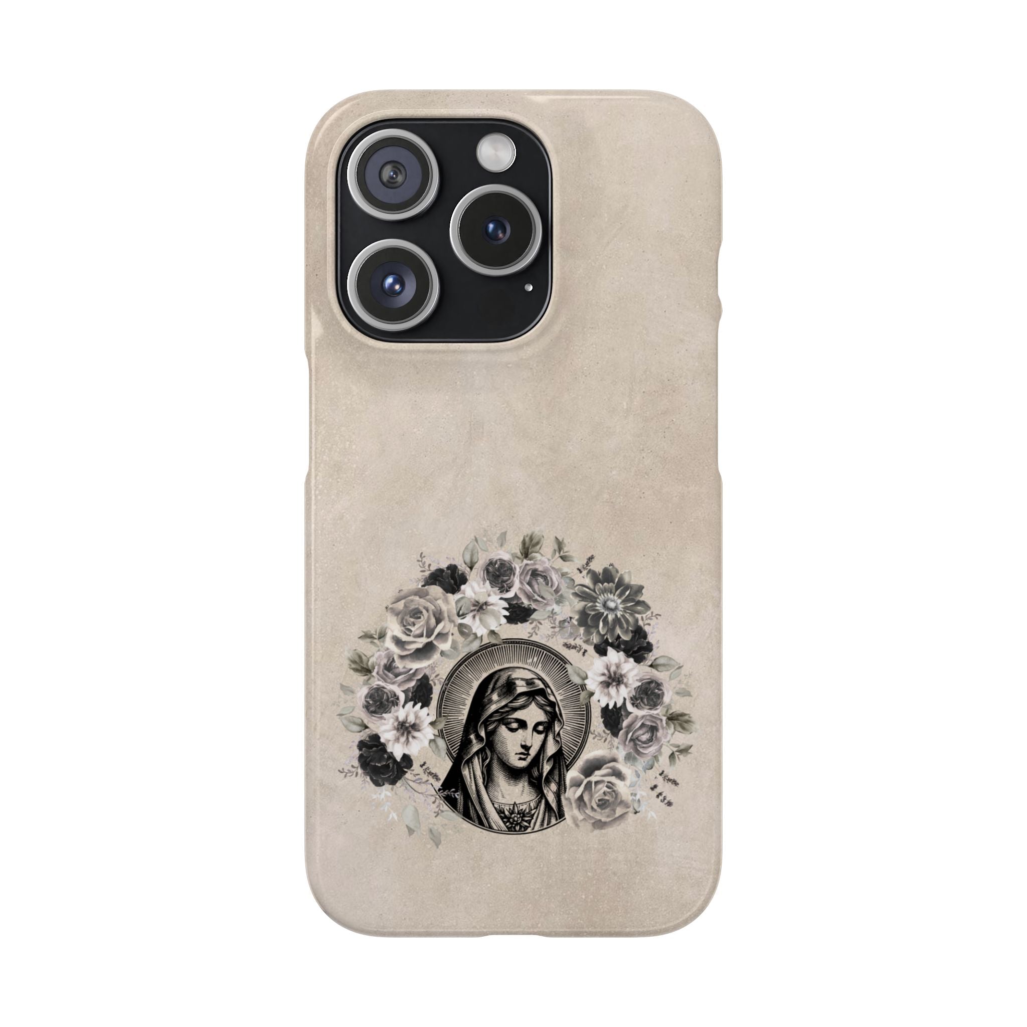 Vintage Madonna Floral Phone Case — Religious iPhone Snap Case