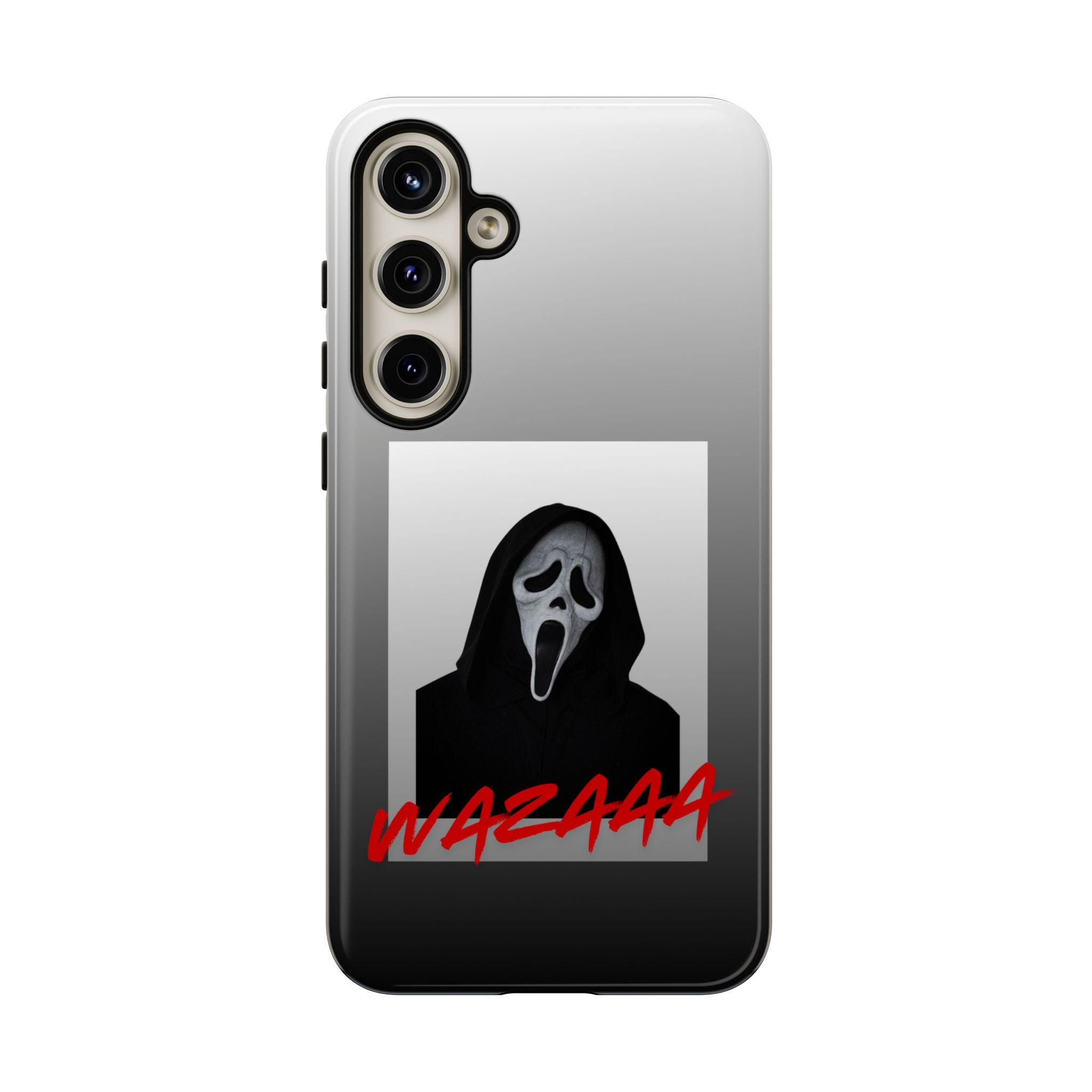 Scream Mask Phone Case – 'WAZAAA' Horror Movie Protective Cover