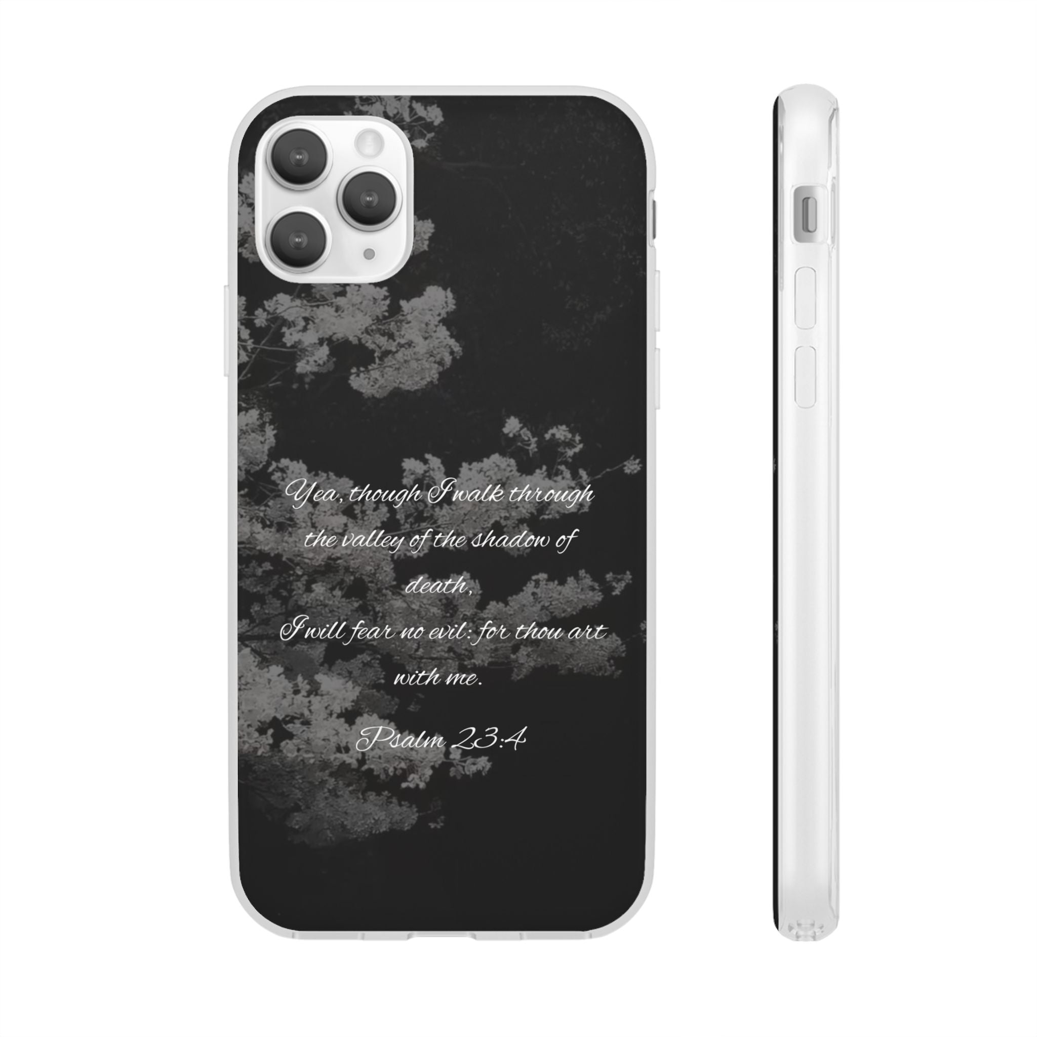 Phone Case — Psalm 23:4 Black Cloudy Faith Design