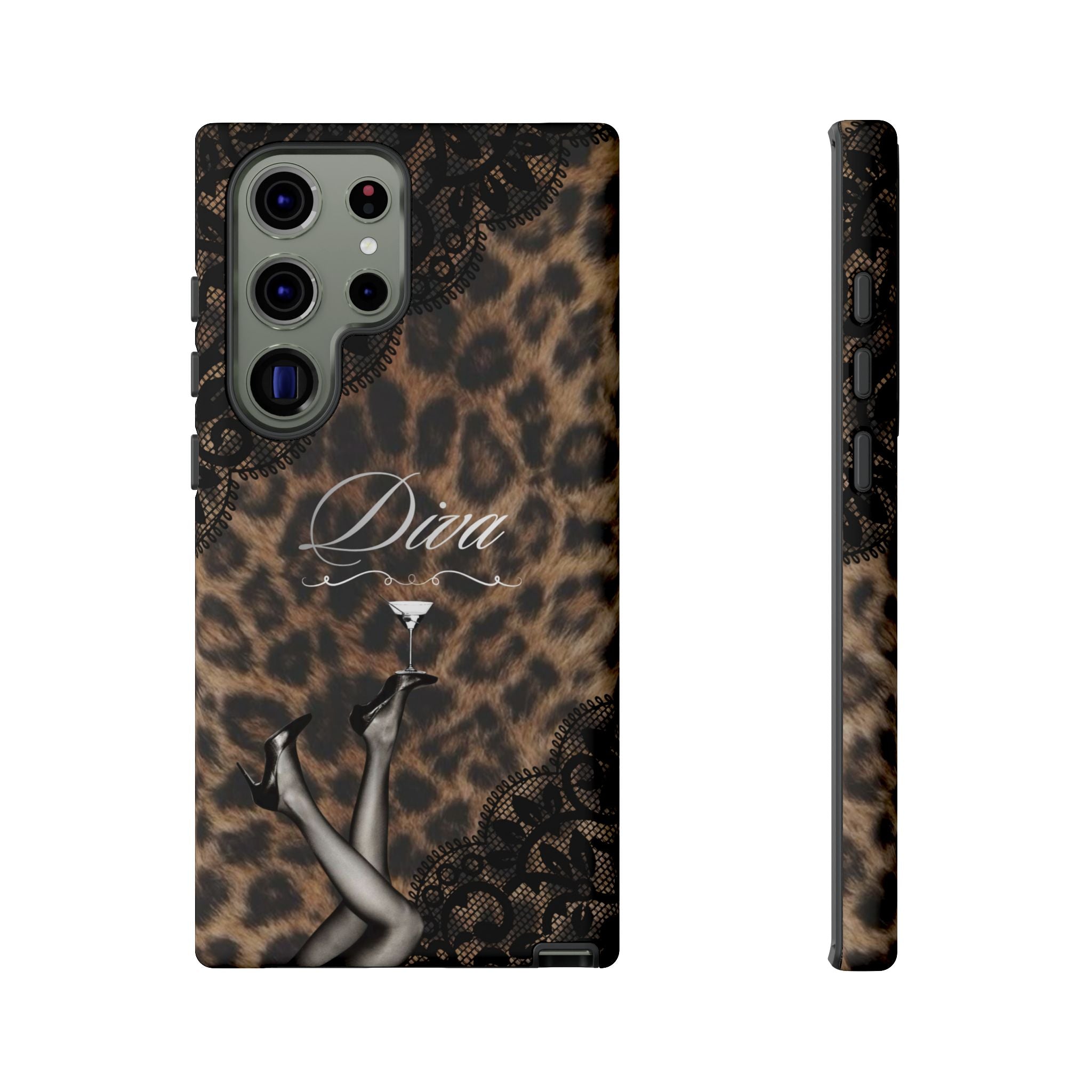 Leopard Lace 'Diva' Tough Phone Case