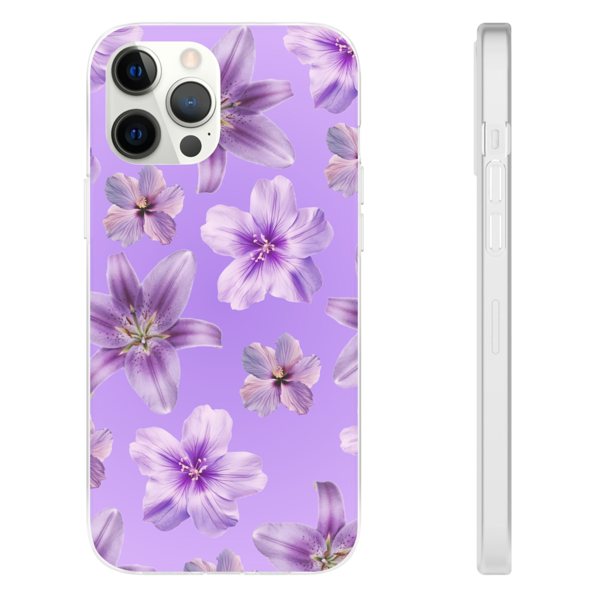 Purple Floral Phone Case — Lavender Blossom Flexi Case