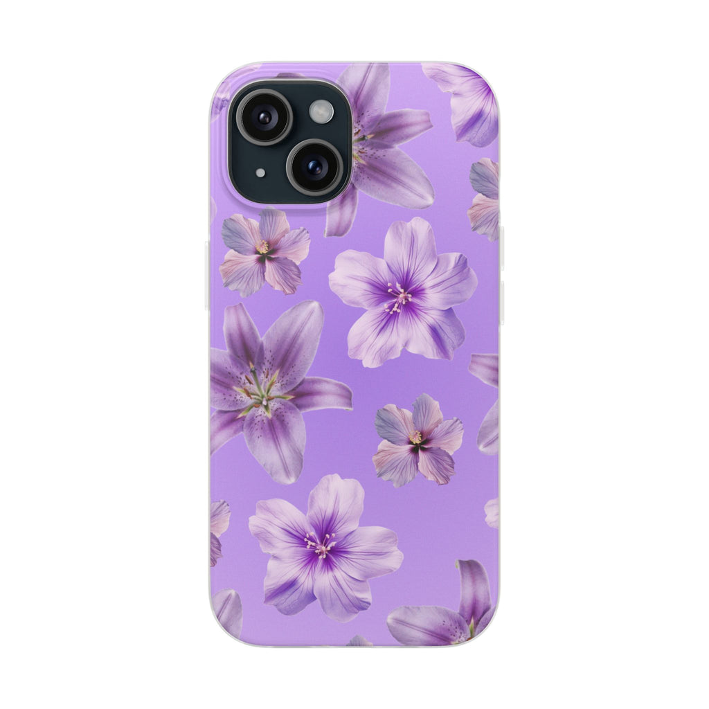 Purple Floral Phone Case — Lavender Blossom Flexi Case