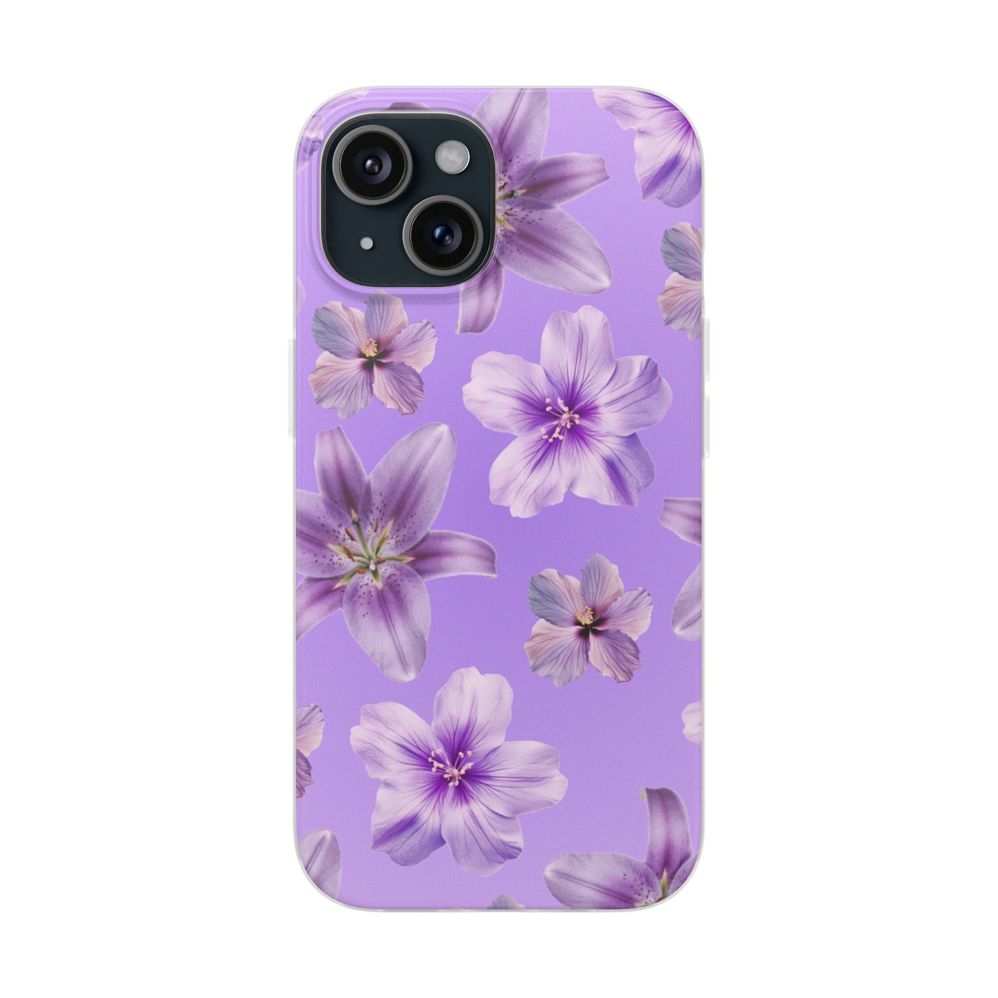 Purple Floral Phone Case — Lavender Blossom Flexi Case