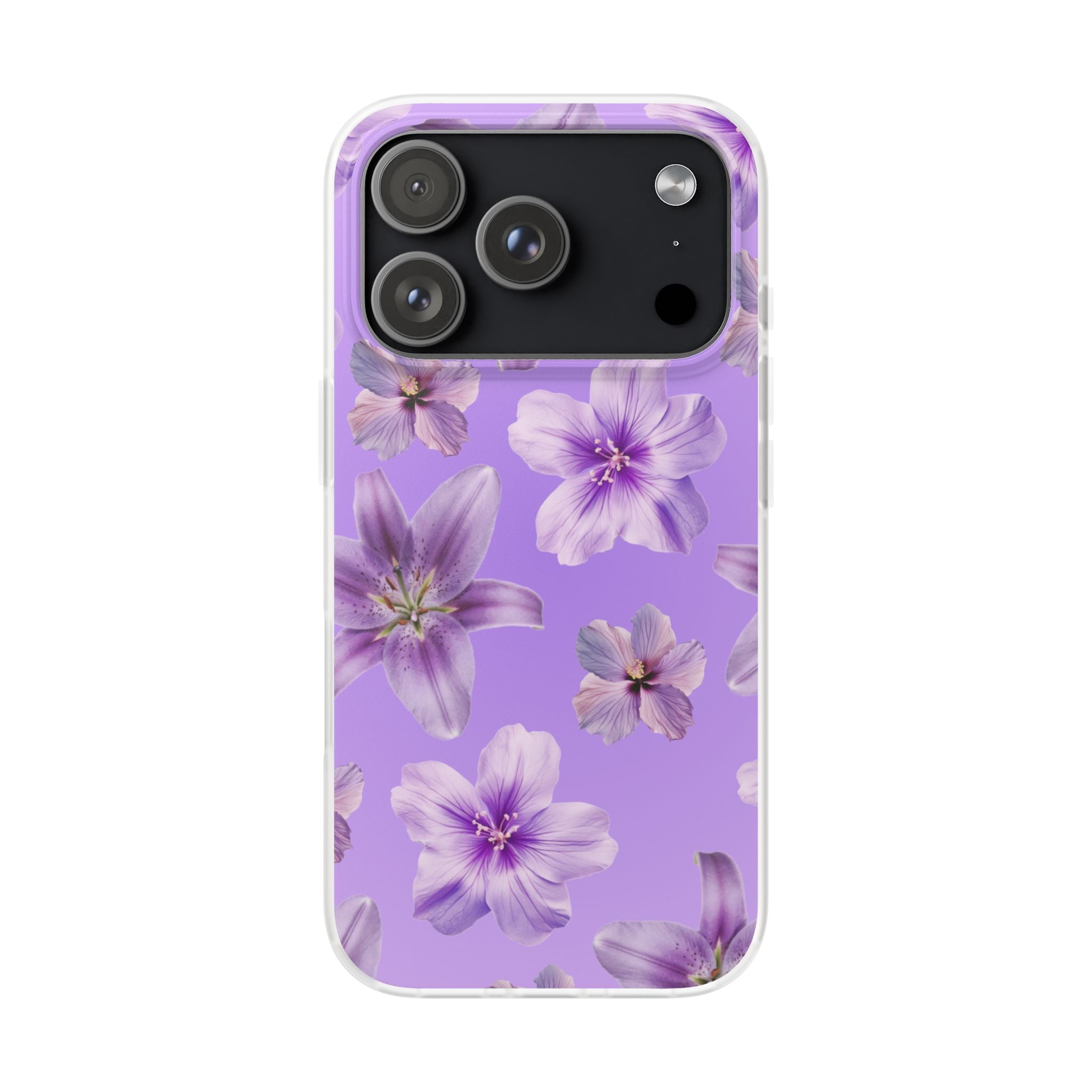 Purple Floral Phone Case — Lavender Blossom Flexi Case