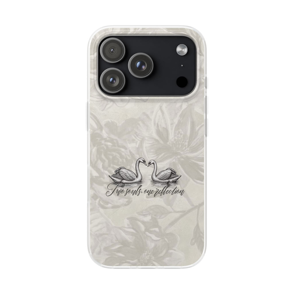 Swan Reflection Floral Phone Case