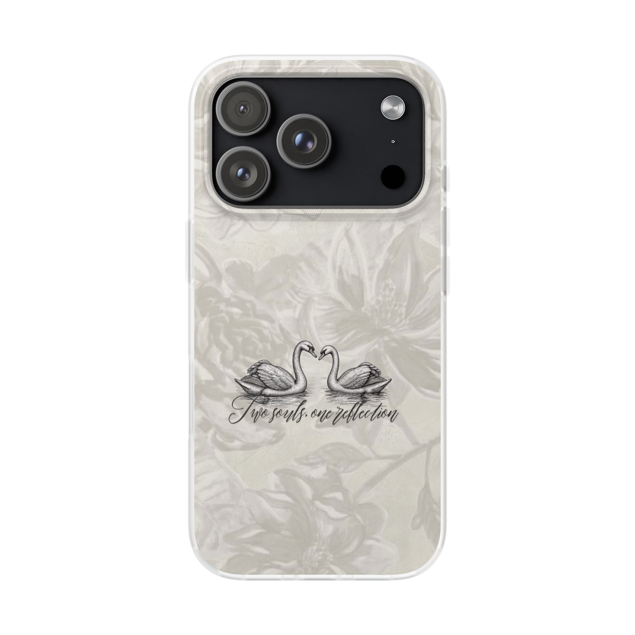 Swan Reflection Floral Phone Case