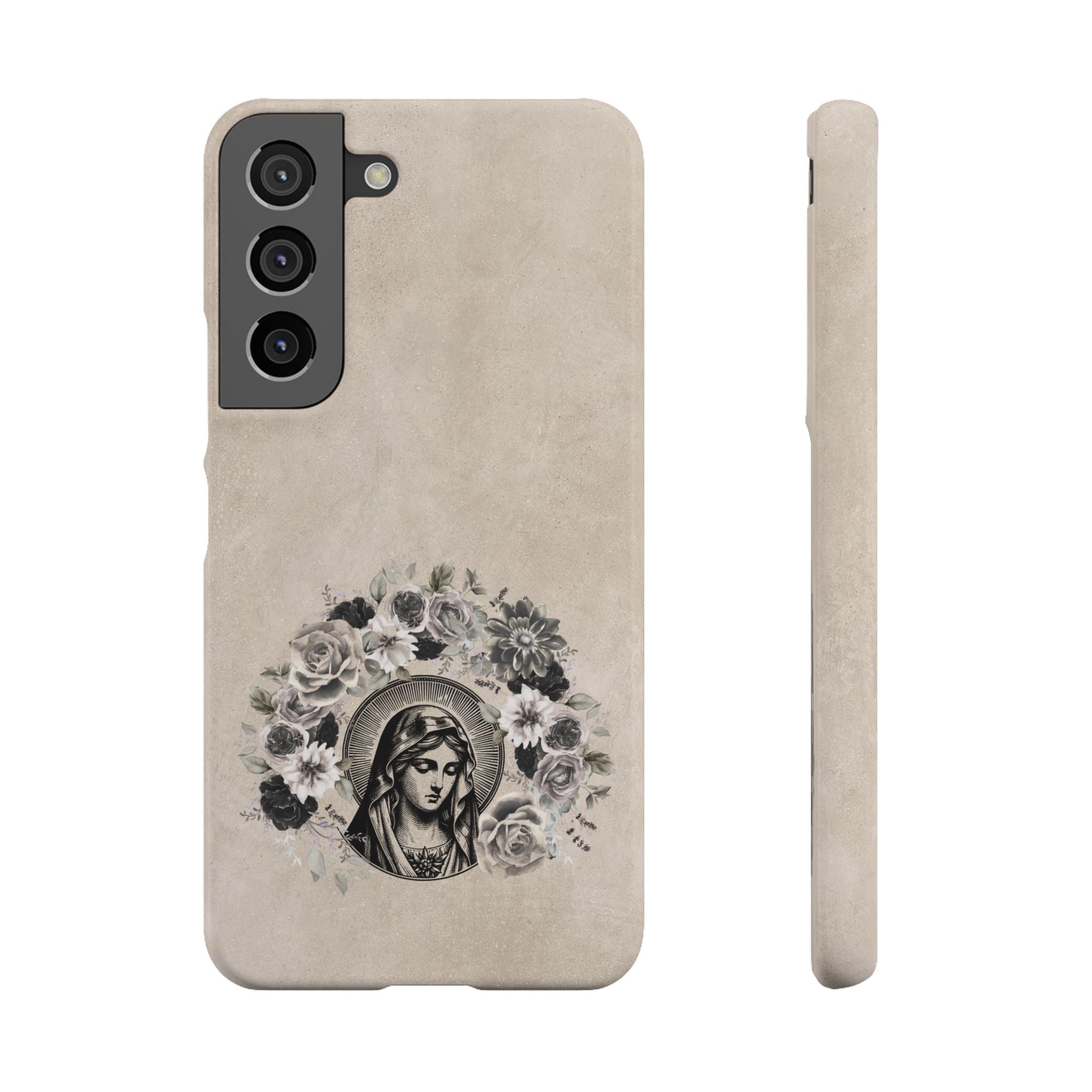 Vintage Madonna Floral Phone Case — Religious iPhone Snap Case