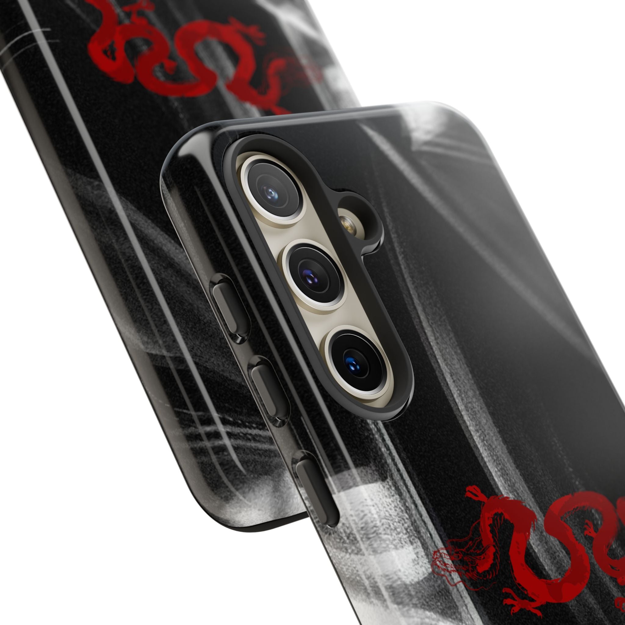 Phone Case — Black Abstract Smoke Design