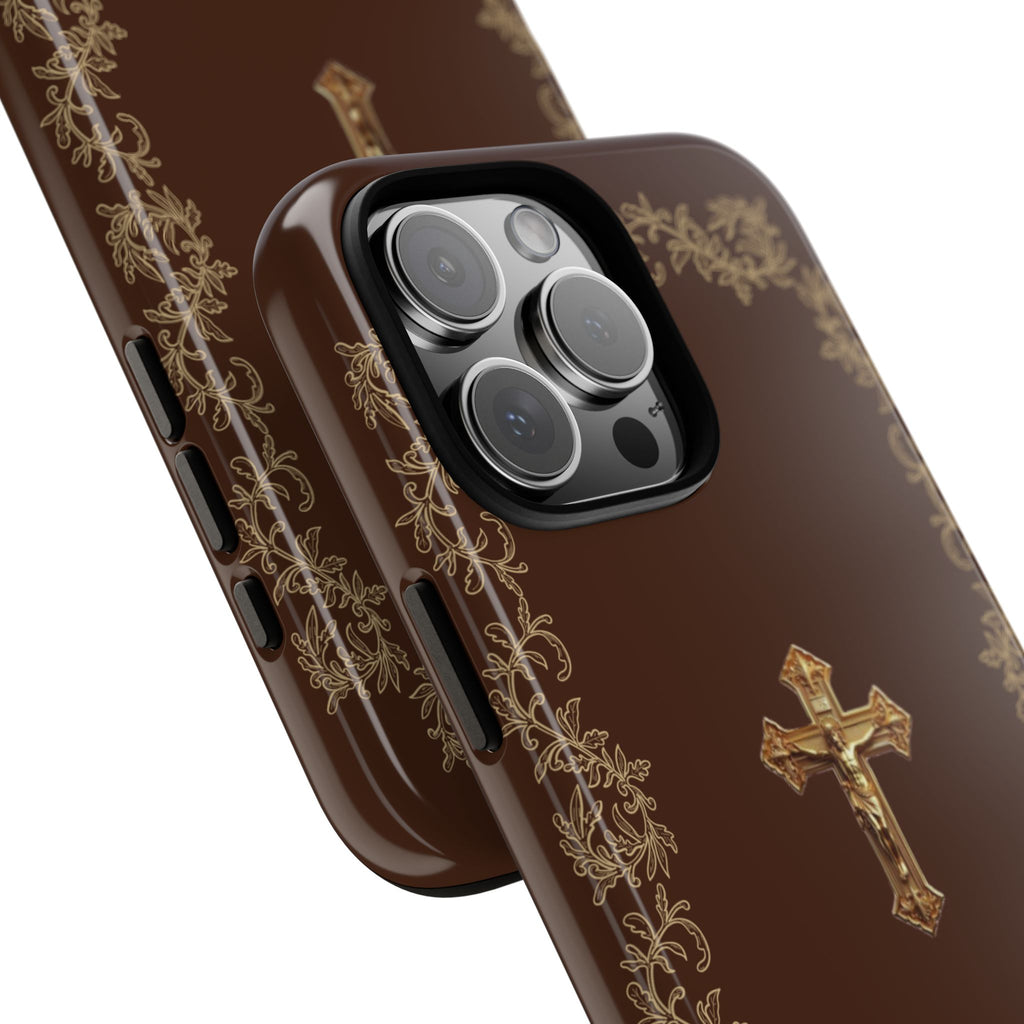 Gold Cross Bible – Christian Tough Phone Case