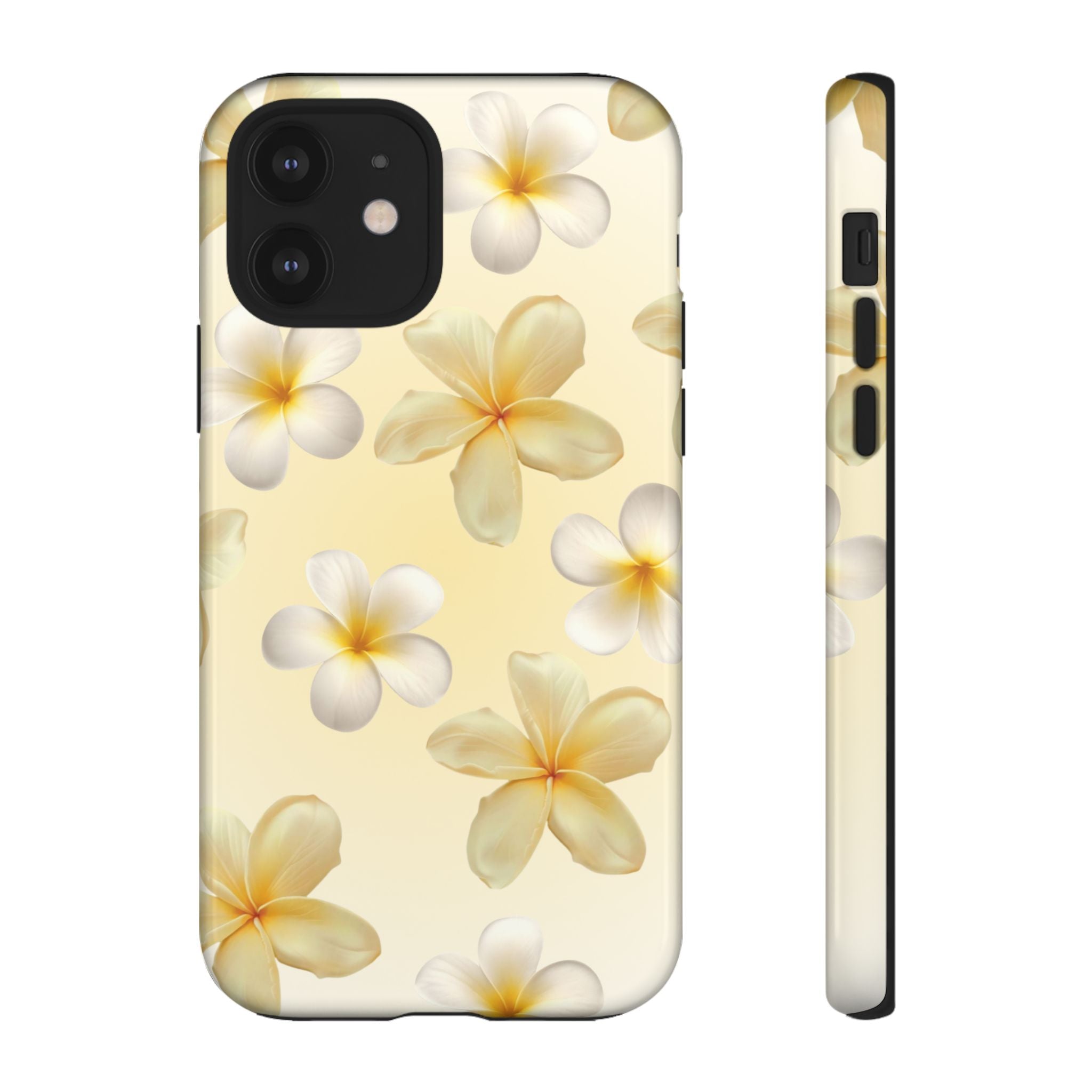 Plumeria Floral Phone Case — Tropical Yellow Hard Phone Cover