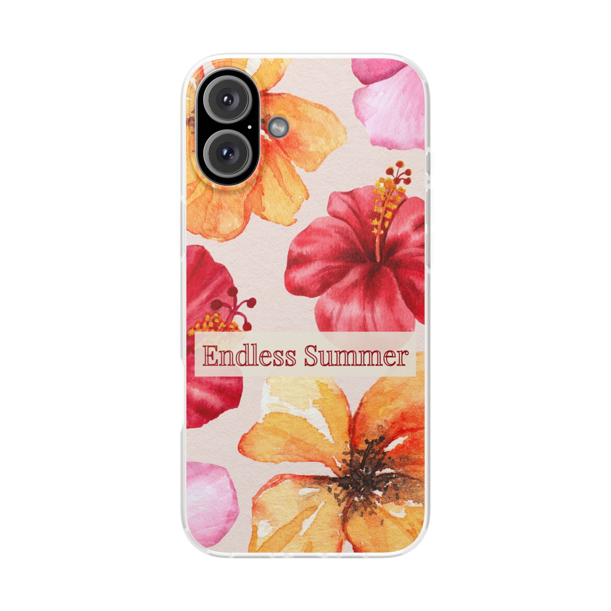 Phone Case - 'Endless Summer' Floral Watercolor Protective Flexi Case