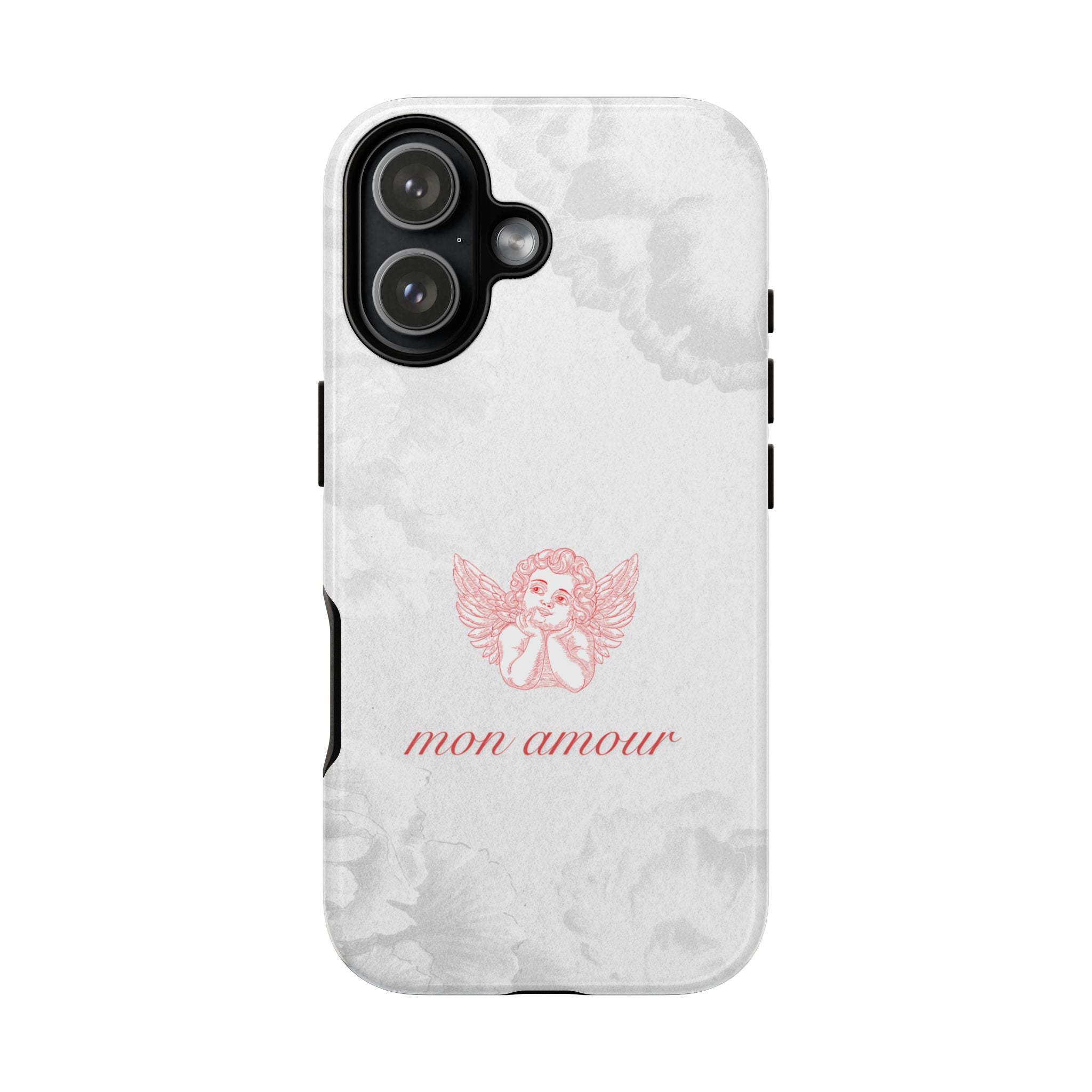 Tough Case — 'mon amour' Pink Cherub Floral Phone Case